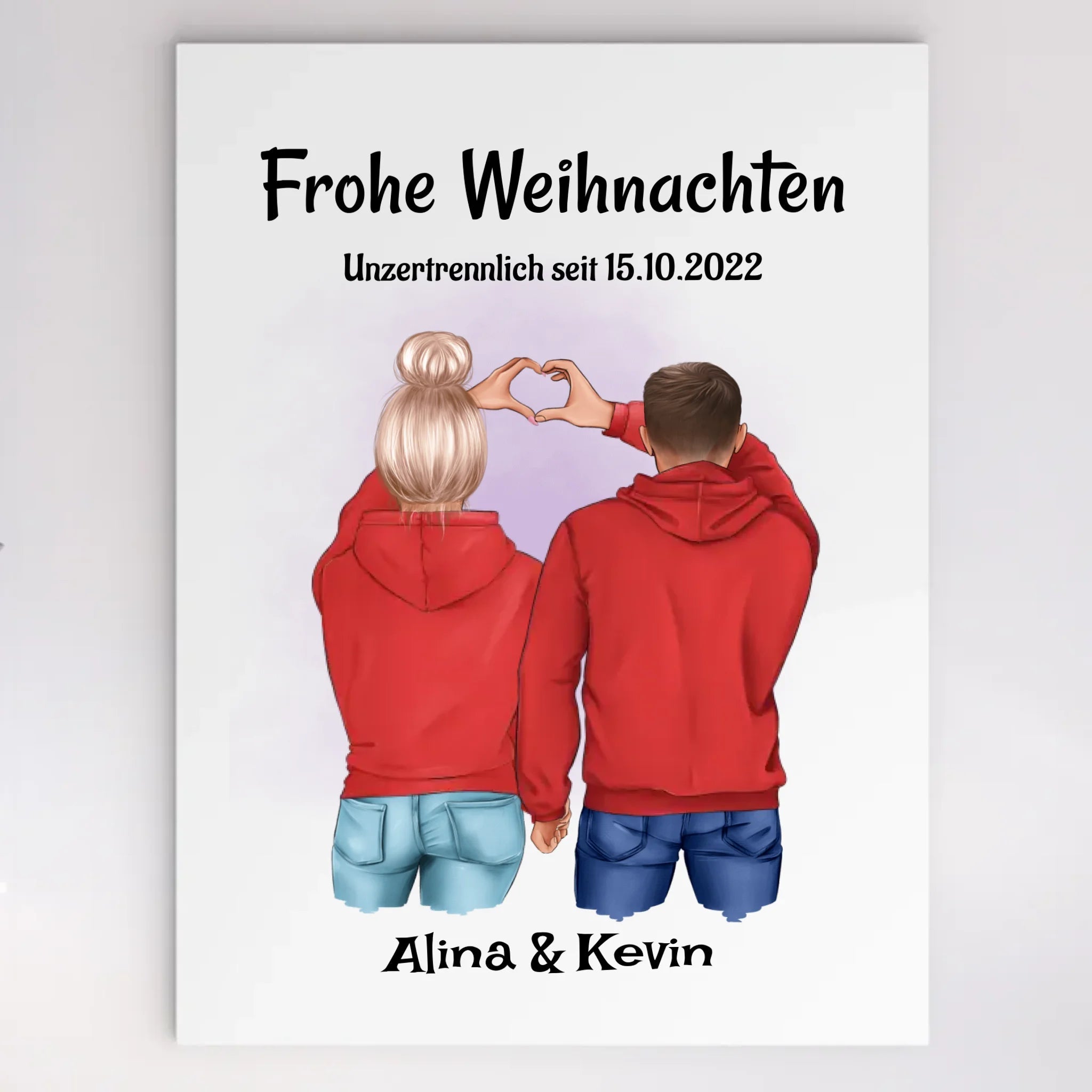 Acrylglas Paar Bild Personalisiert Geschenk Weihnachten - Cantty