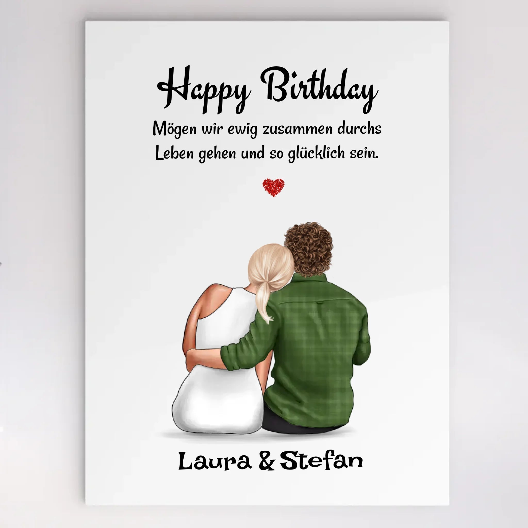 Acrylglas Pärchen Bild Geschenk Freundin zum Geburtstag personalisiert - Cantty