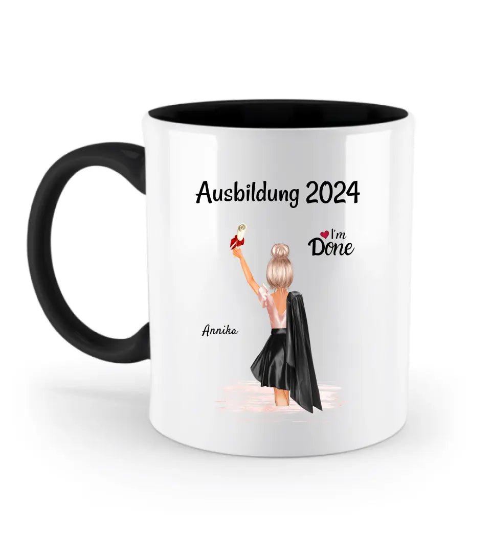 Ausbildung Abschluss Tasse Geschenk fĂŒr MĂ€dchen personalisiert - Cantty
