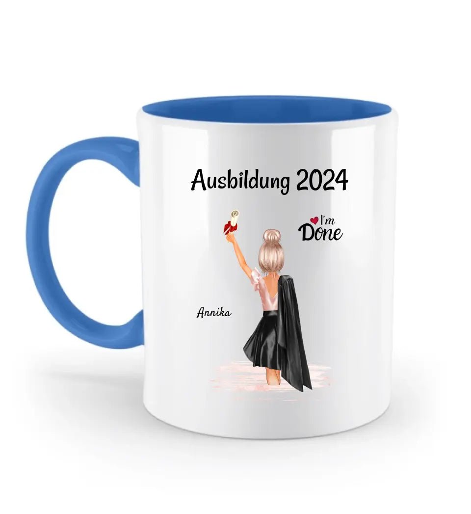 Ausbildung Abschluss Tasse Geschenk fĂŒr MĂ€dchen personalisiert - Cantty