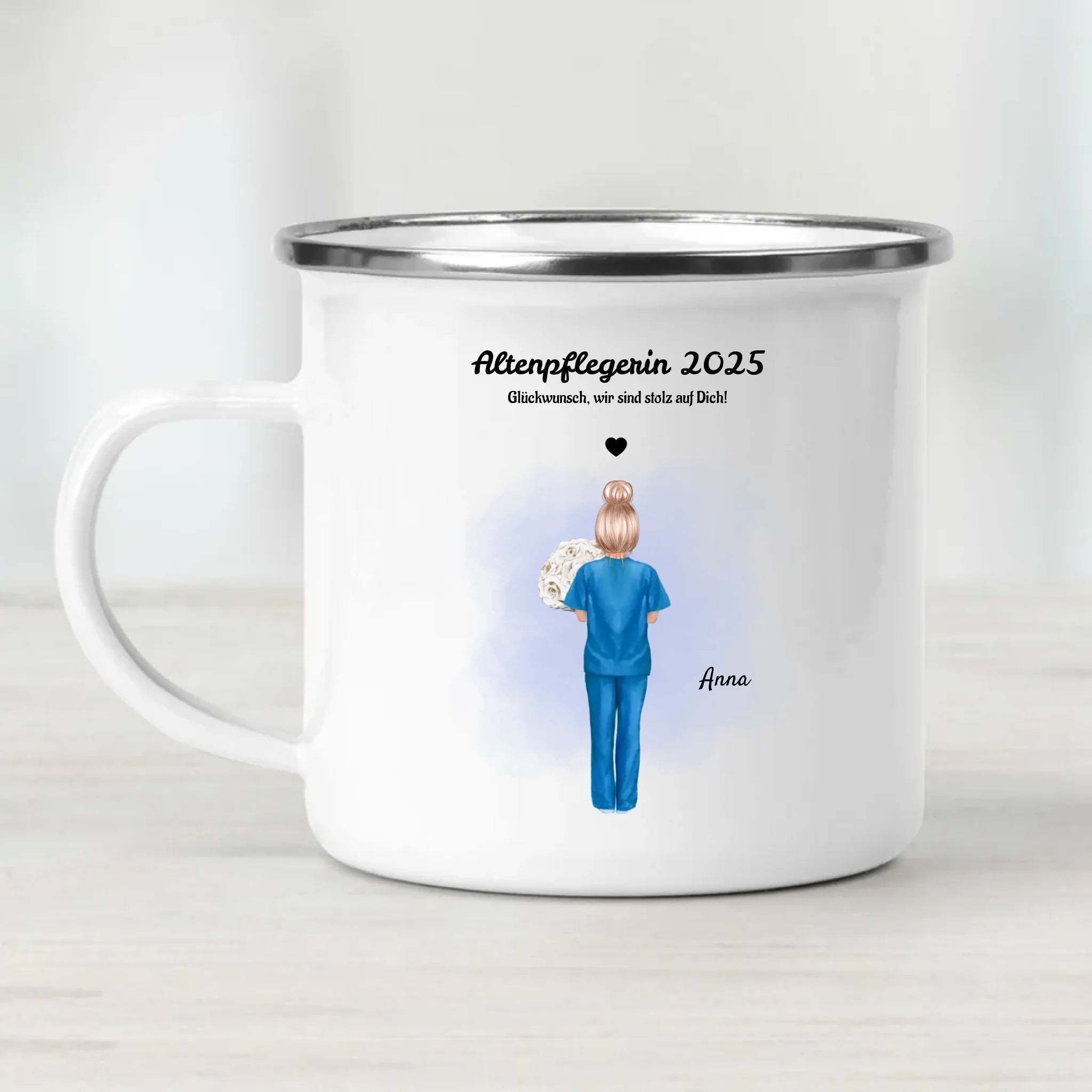 Ausbildung Prüfung bestanden Tasse Altenpflegerin personalisiert - Cantty