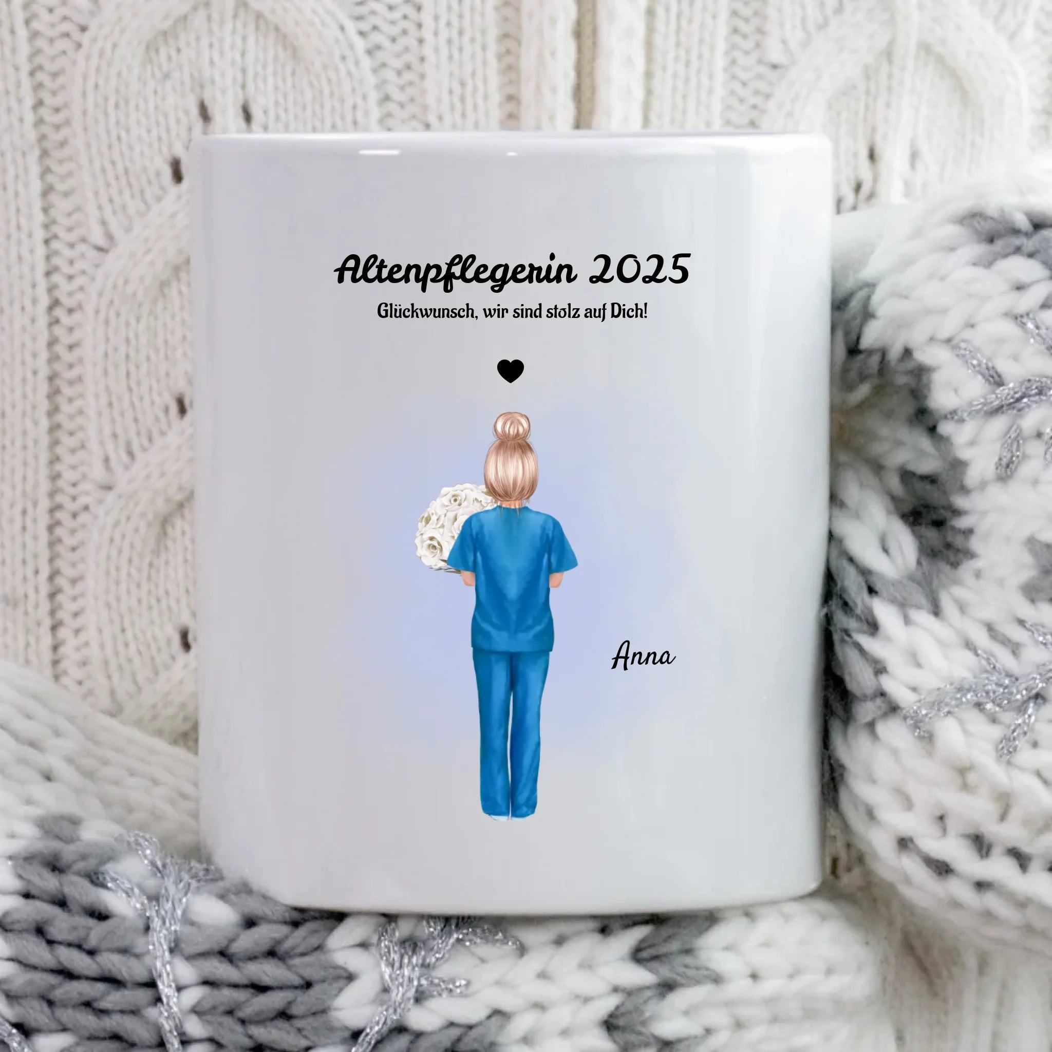 Ausbildung Prüfung bestanden Tasse Altenpflegerin personalisiert - Cantty