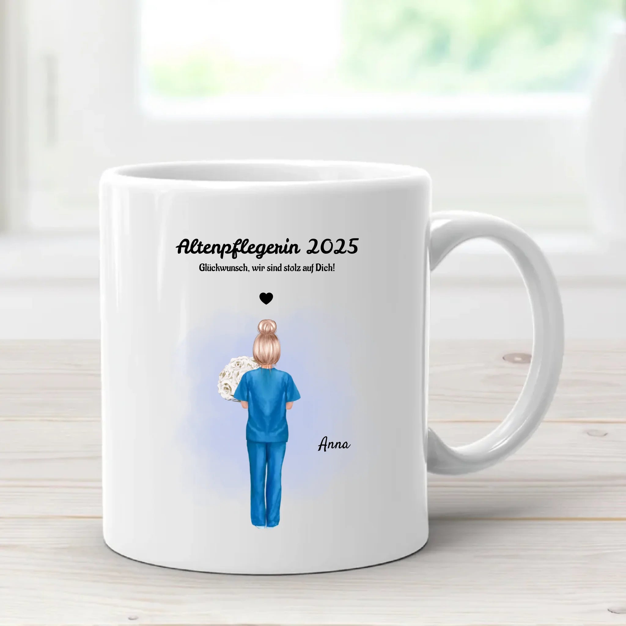 Ausbildung Prüfung bestanden Tasse Altenpflegerin personalisiert - Cantty