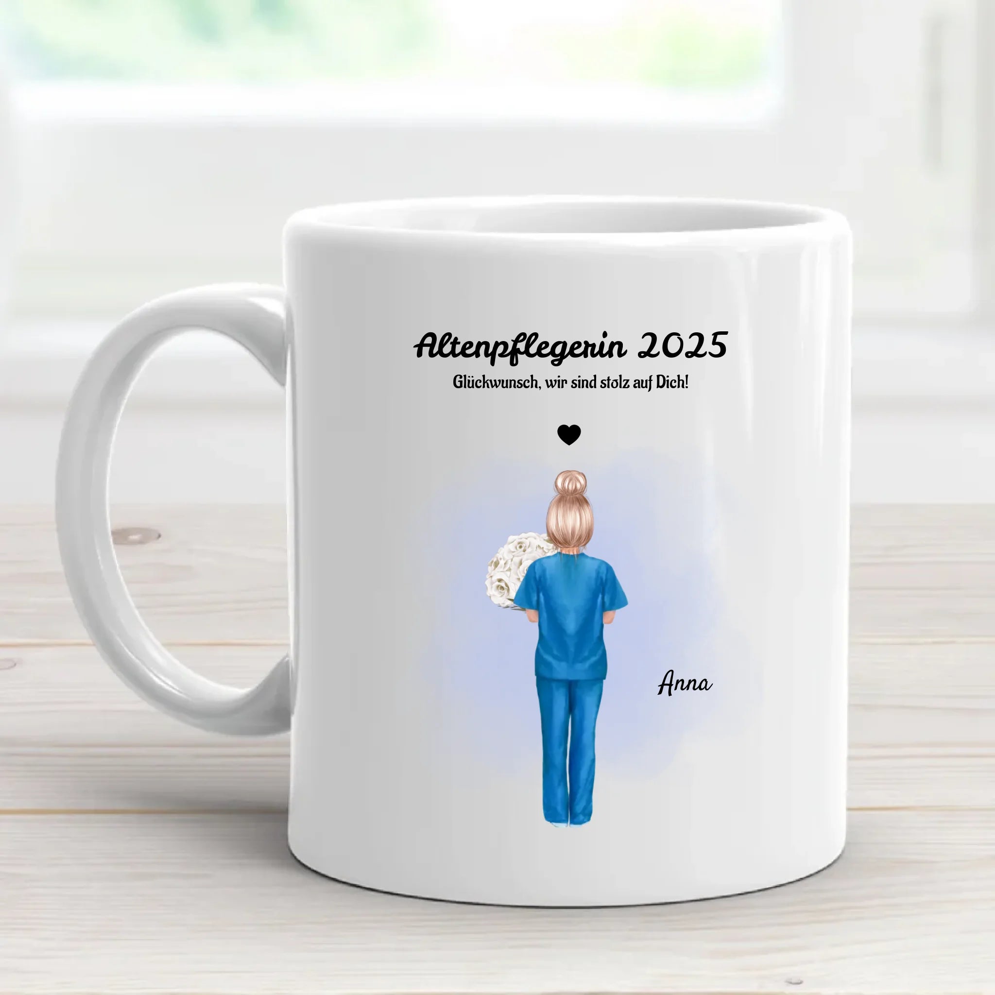 Ausbildung Prüfung bestanden Tasse Altenpflegerin personalisiert - Cantty