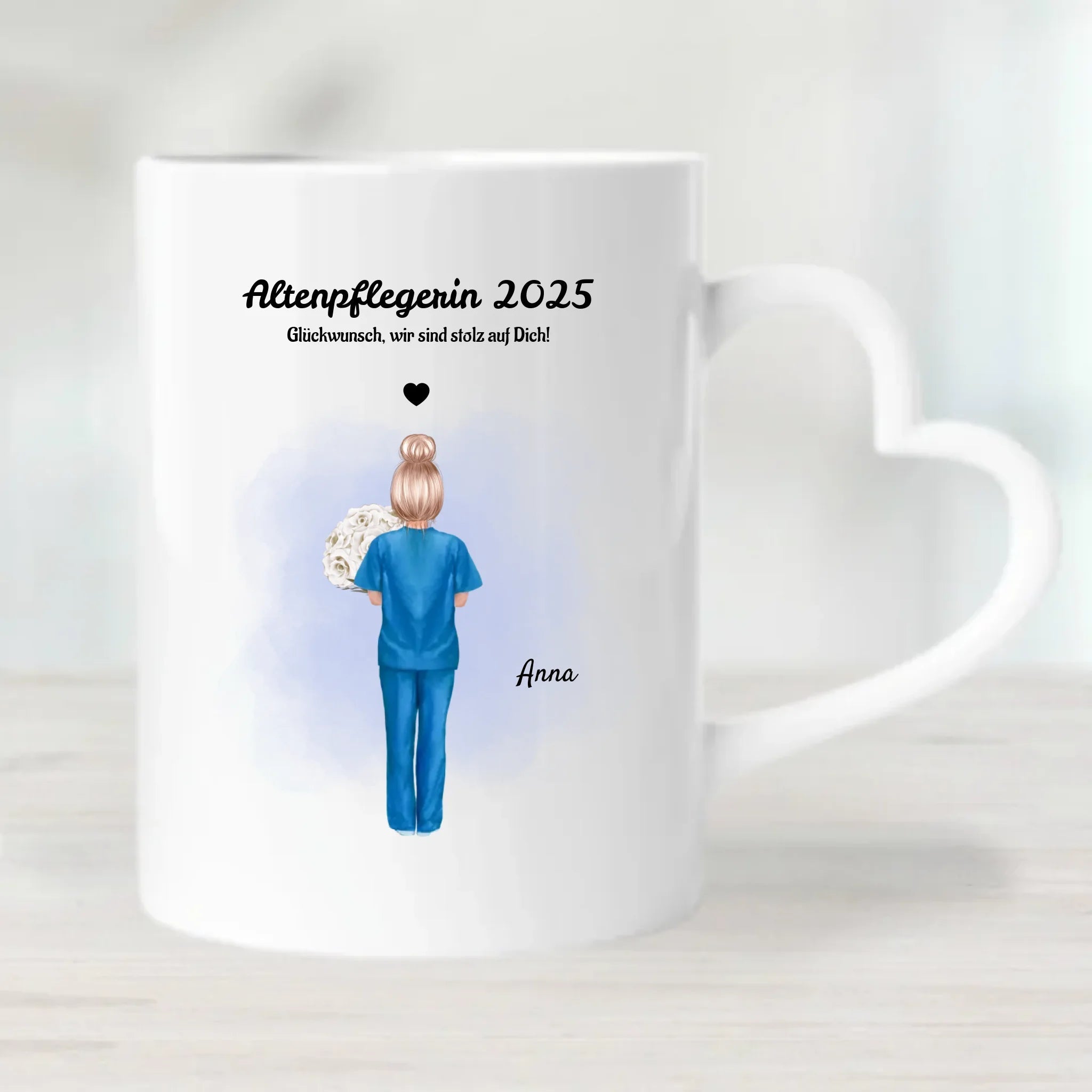 Ausbildung Prüfung bestanden Tasse Altenpflegerin personalisiert - Cantty