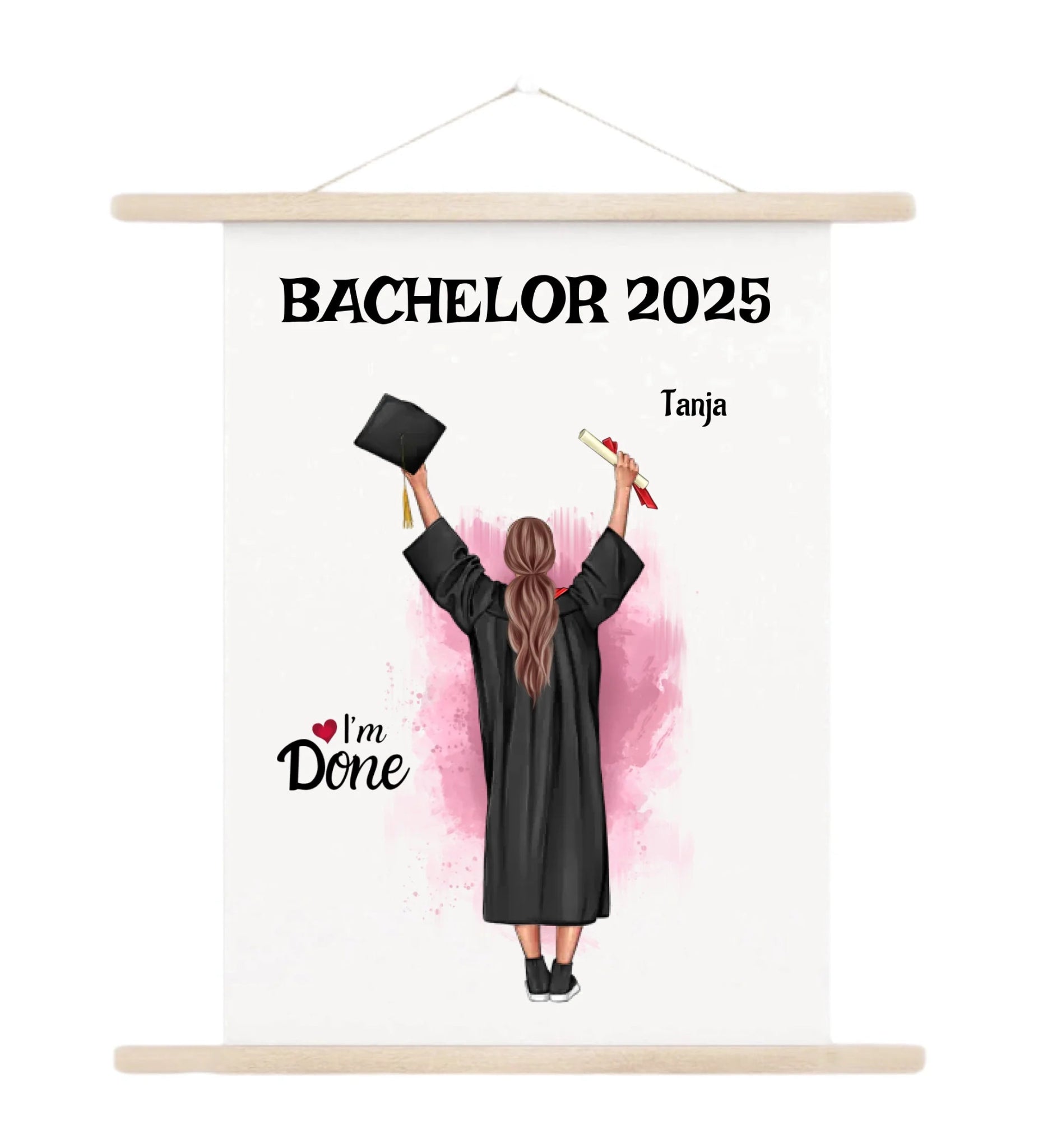 Bachelor Abschluss Geschenk Leinwand für Tochter von Eltern - Cantty