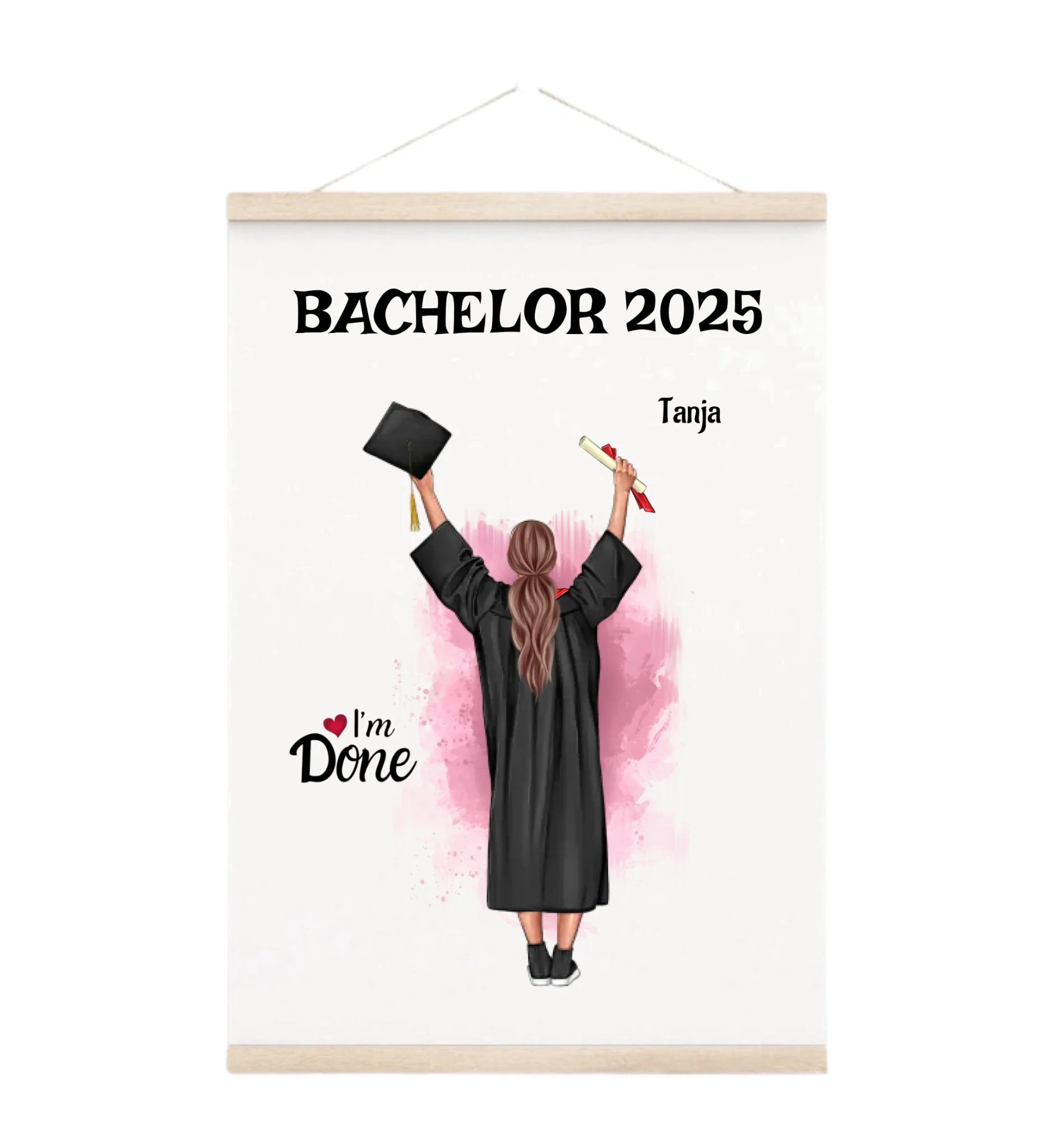 Bachelor Abschluss Geschenk Leinwand für Tochter von Eltern - Cantty