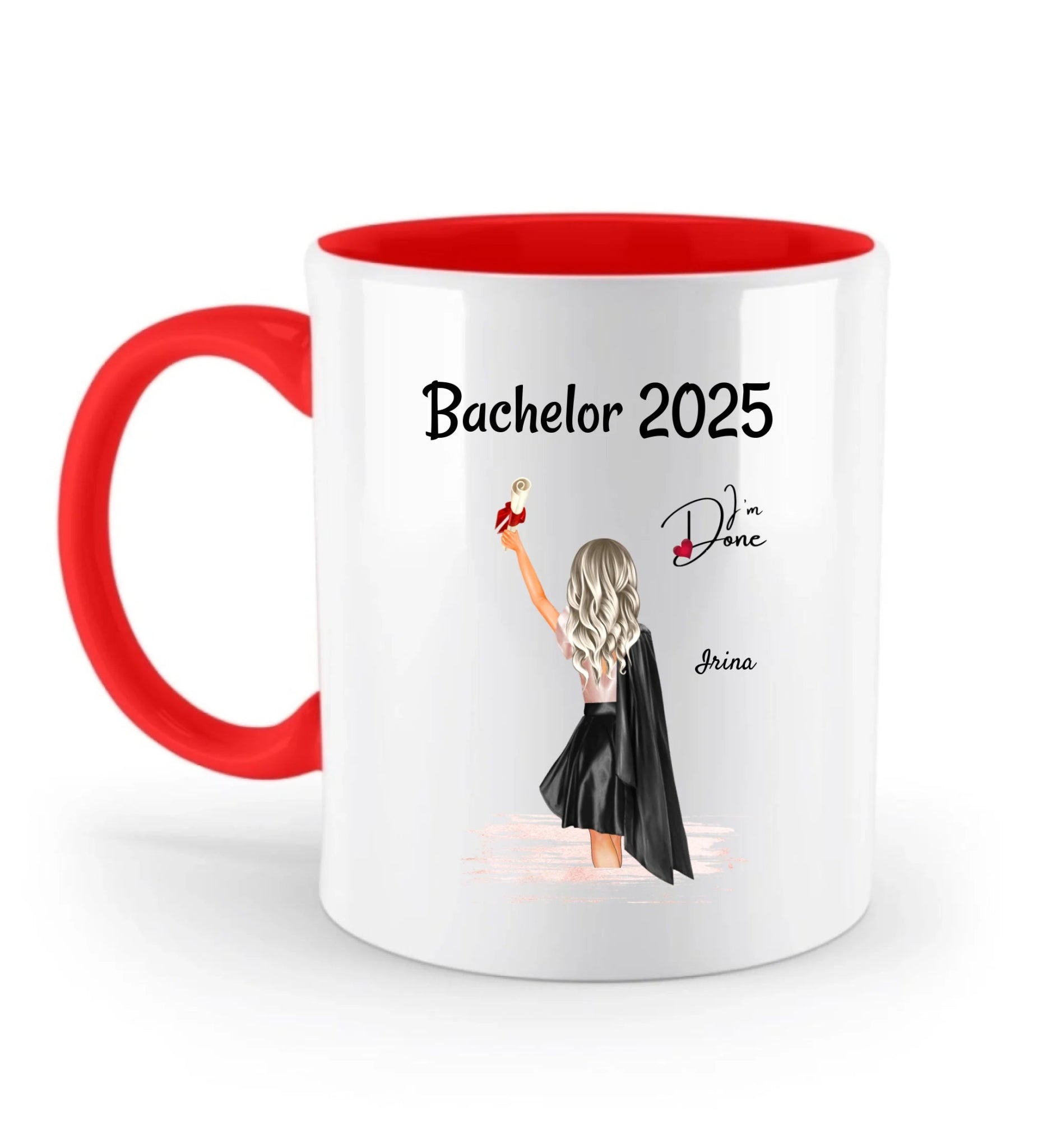 Bachelor Abschlussgeschenk für Sie Tasse personalisiert - Cantty