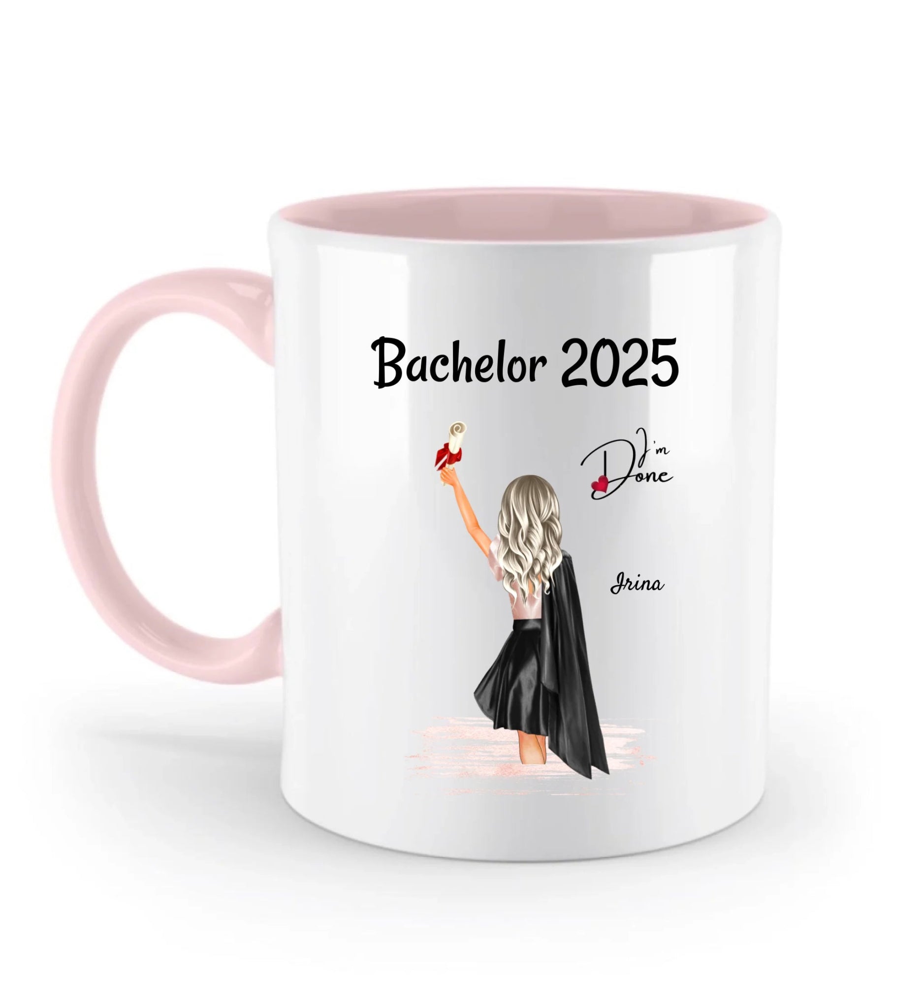 Bachelor Abschlussgeschenk für Sie Tasse personalisiert - Cantty