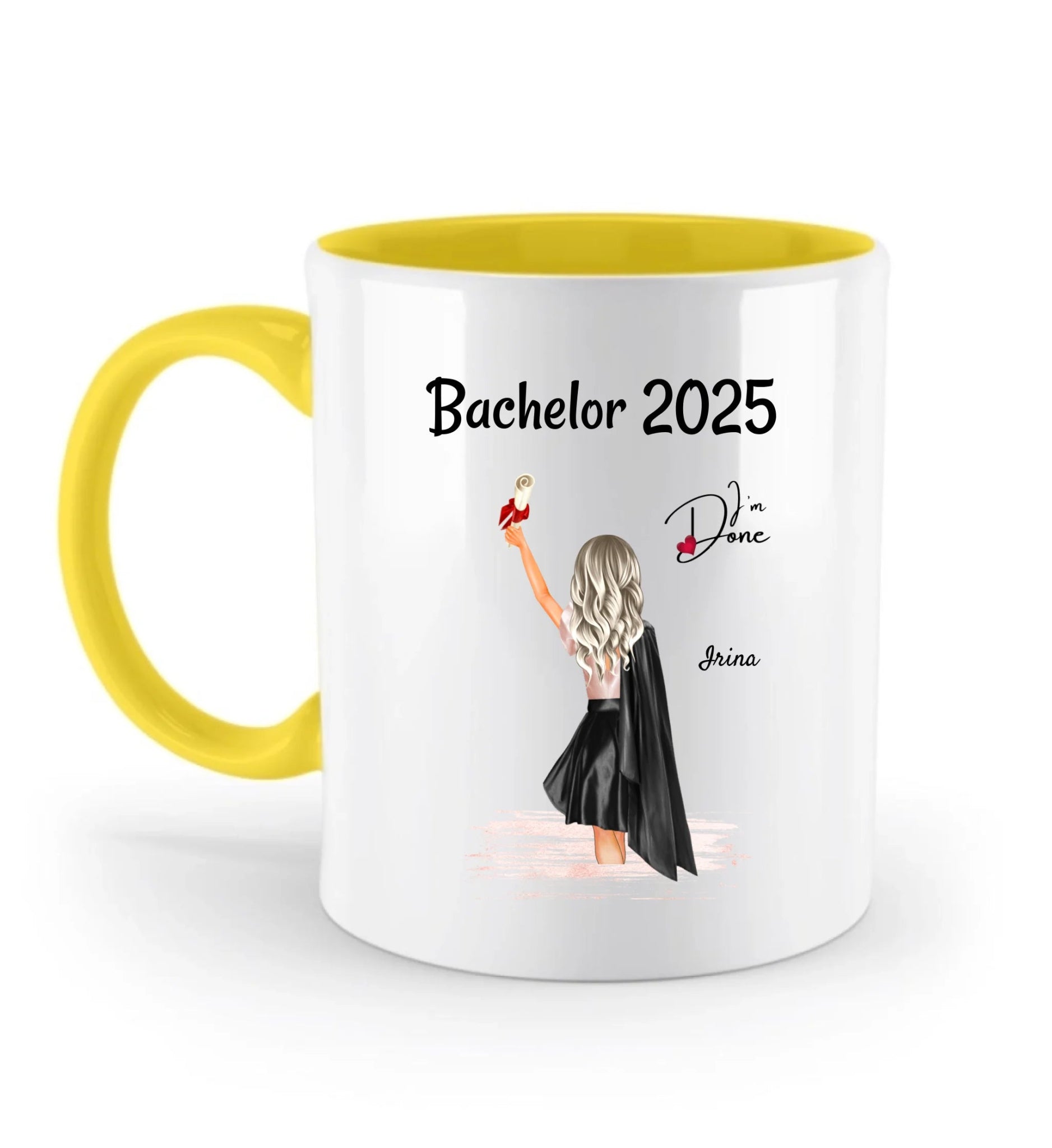 Bachelor Abschlussgeschenk für Sie Tasse personalisiert - Cantty