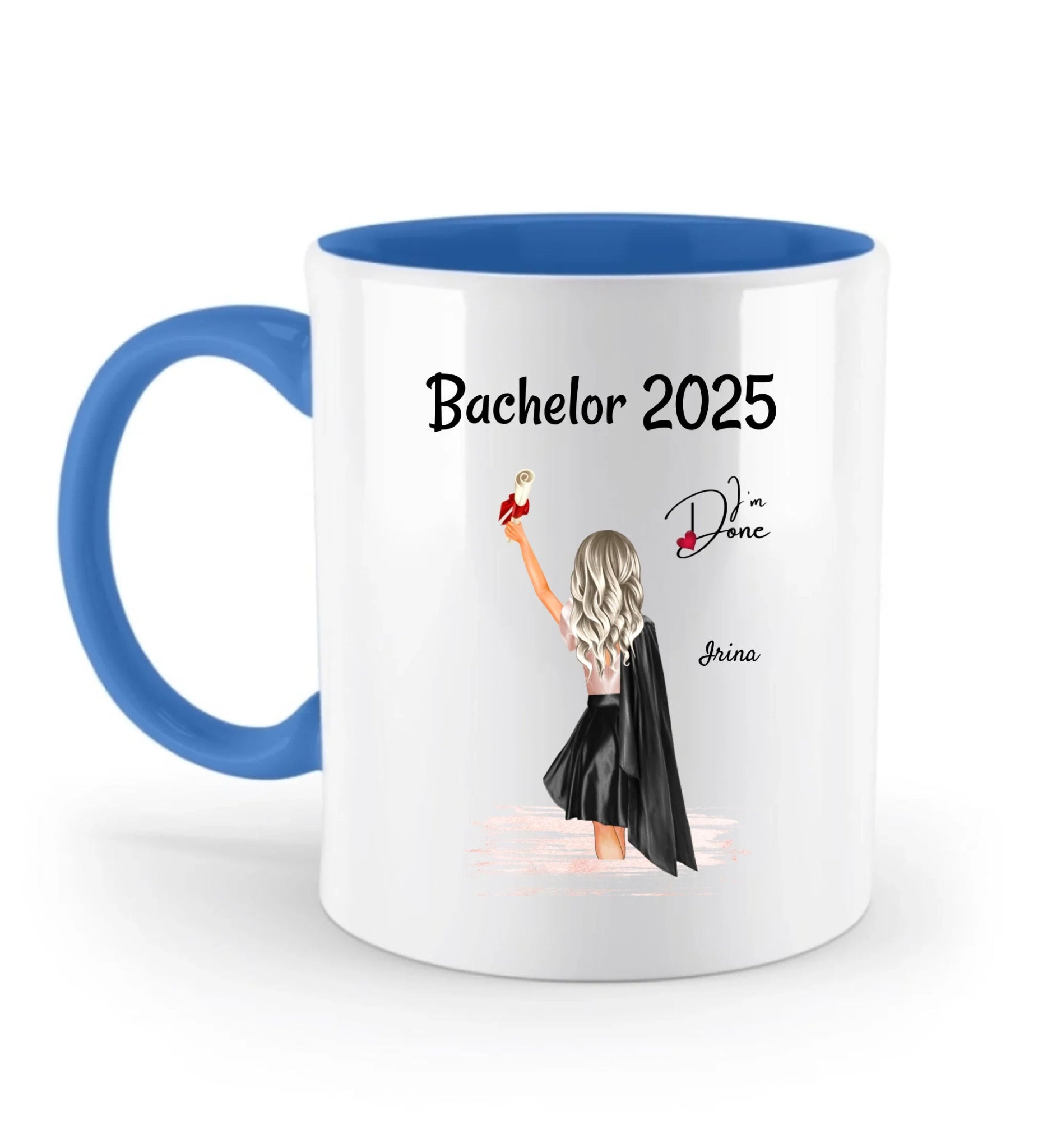 Bachelor Abschlussgeschenk für Sie Tasse personalisiert - Cantty