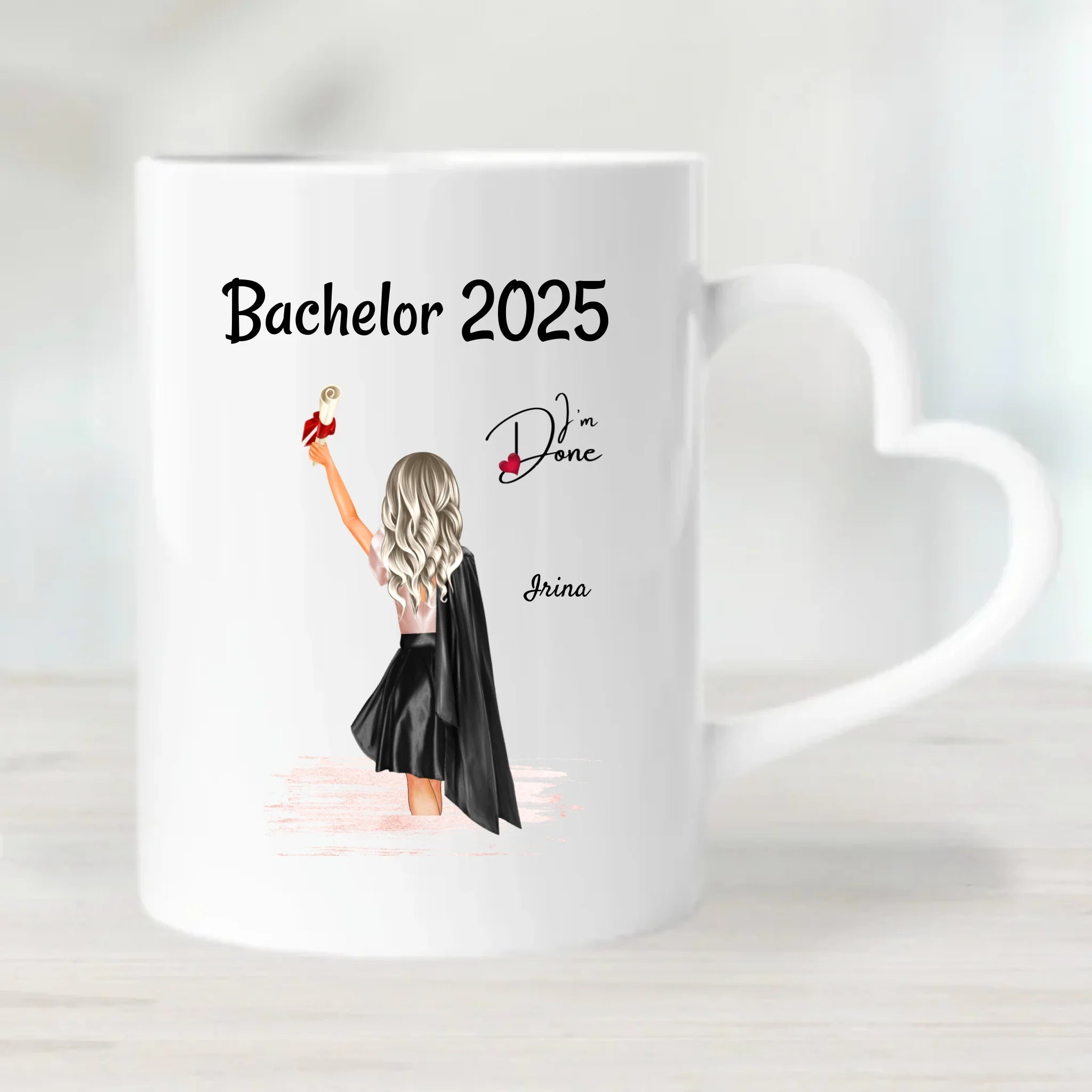 Frau Bachelor Abschluss Tasse personalisiert - Cantty