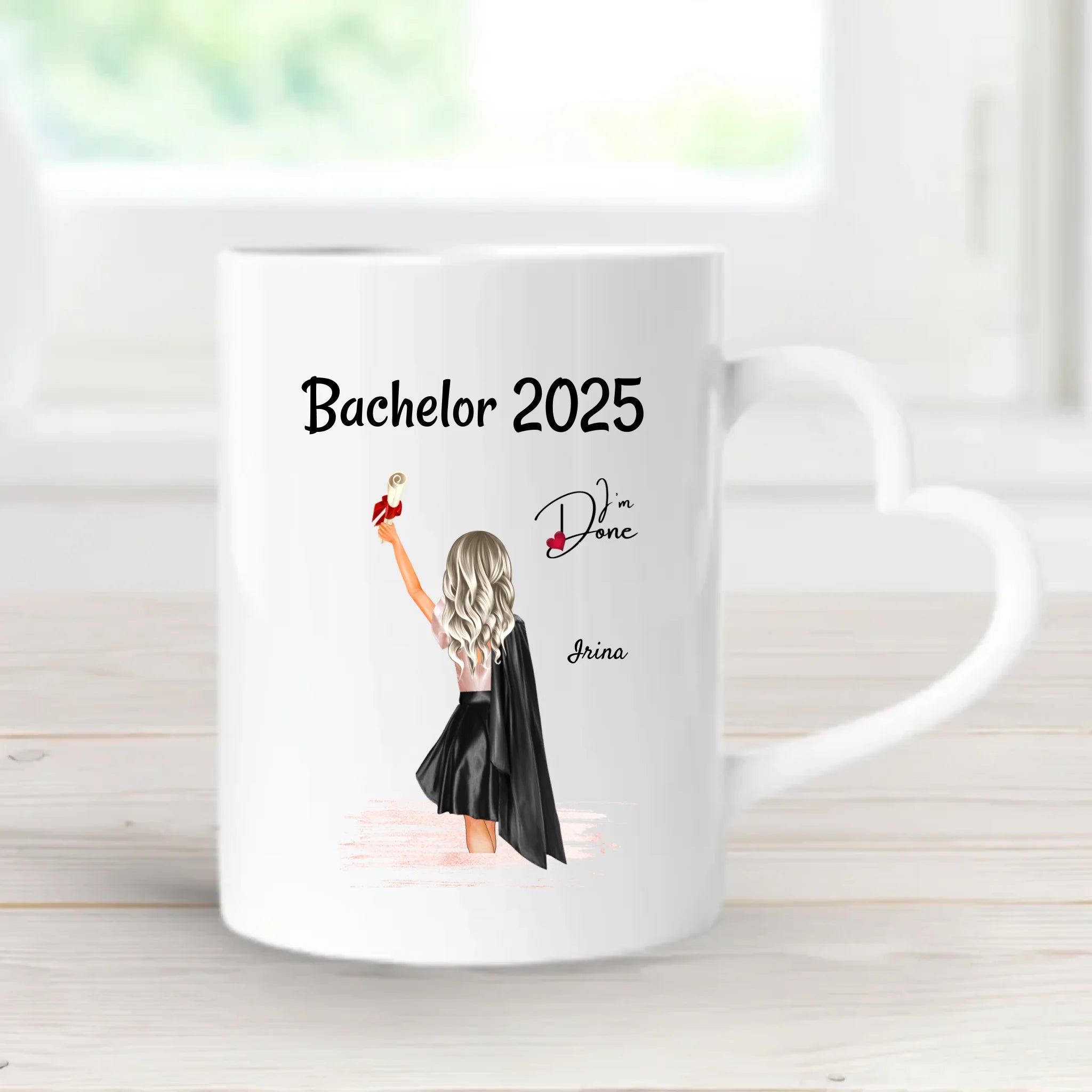 Frau Bachelor Abschluss Tasse personalisiert - Cantty