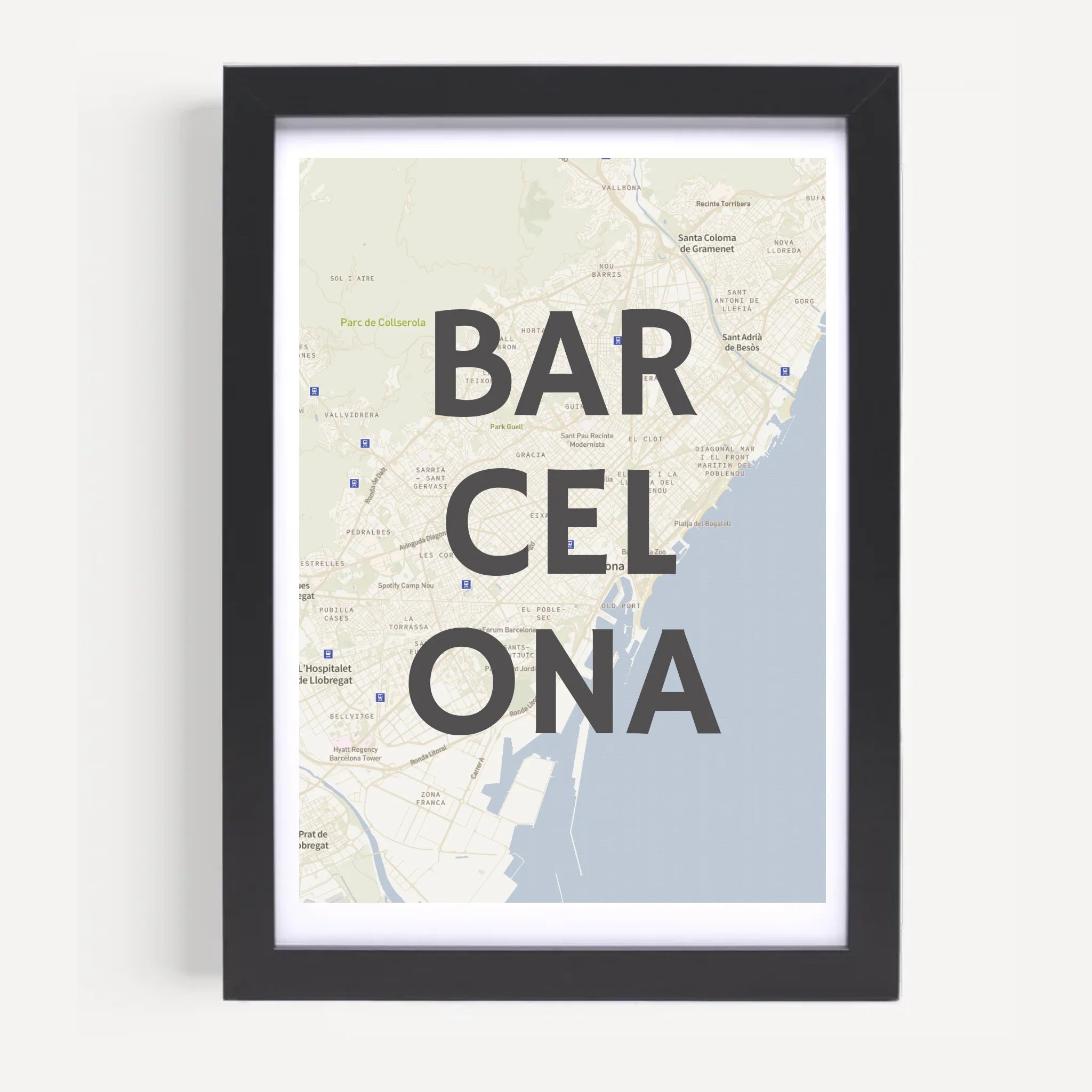 Barcelona Lieblingsstadt Stadtkarte mit Koordinaten als Poster personalisieren - Cantty