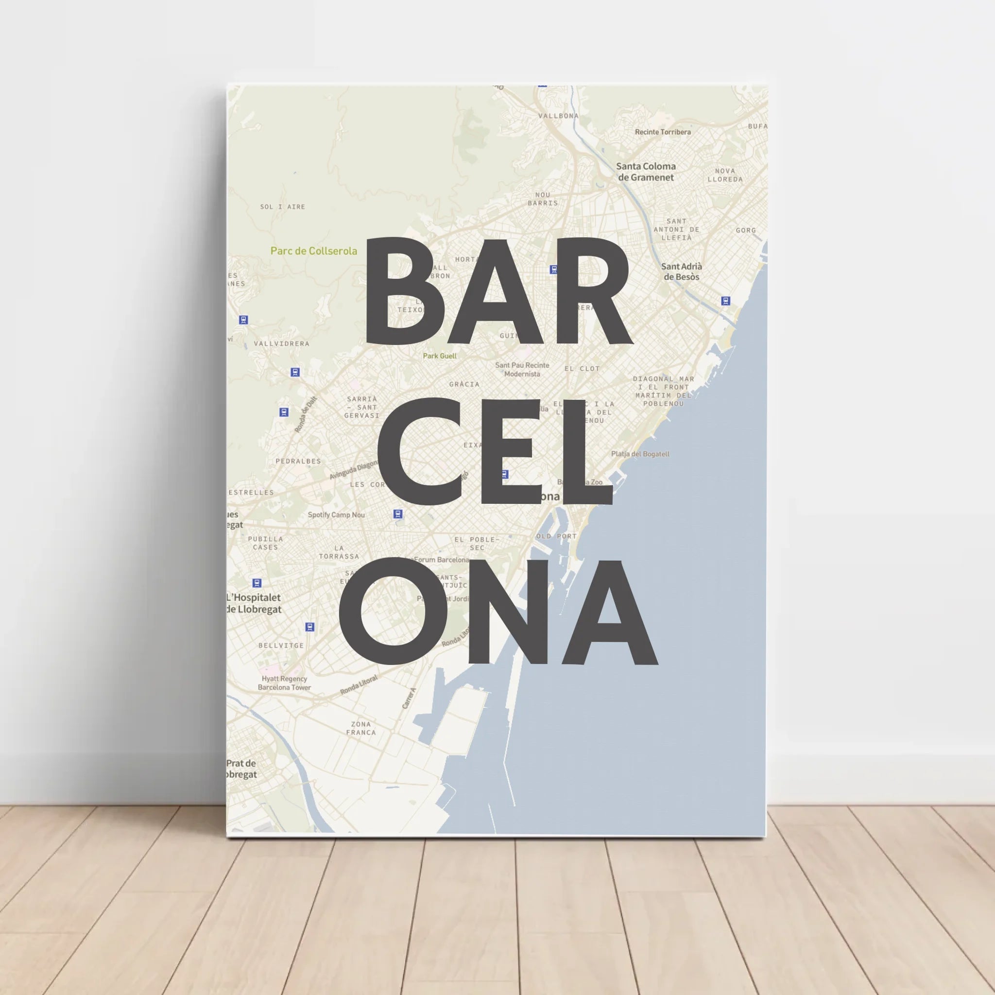 Barcelona Lieblingsstadt Stadtkarte mit Koordinaten als Poster personalisieren - Cantty