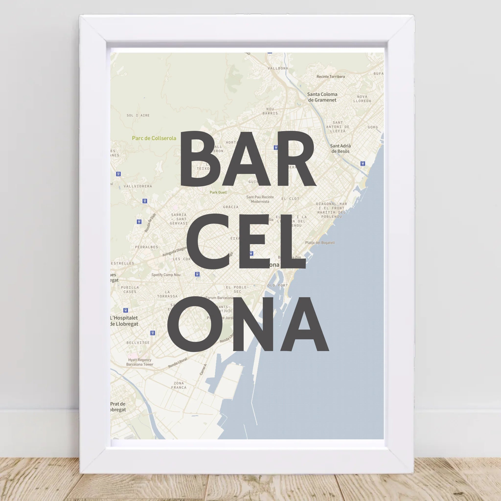 Barcelona Lieblingsstadt Stadtkarte mit Koordinaten als Poster personalisieren - Cantty