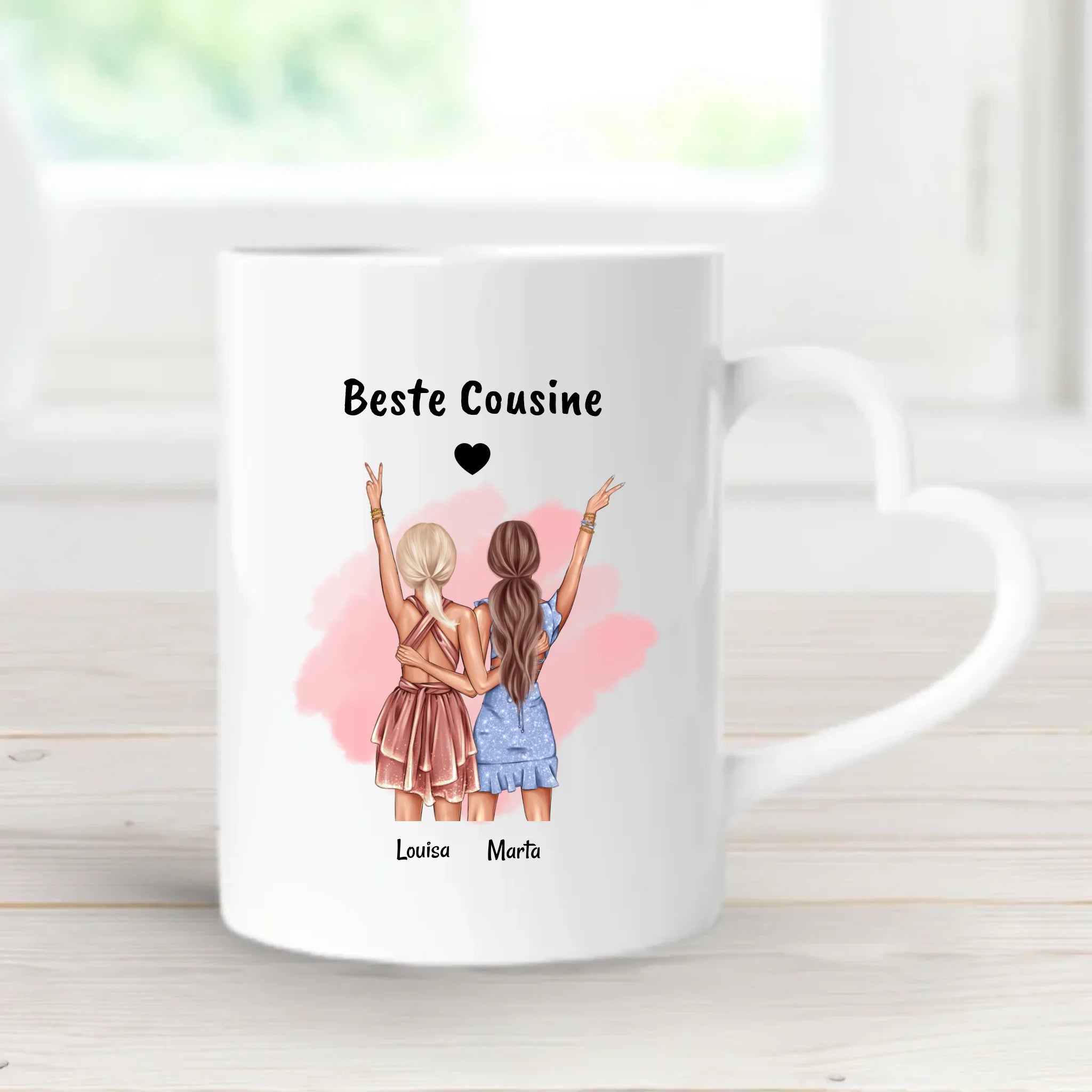 Beste Cousine Geschenk Tasse personalisiert - Cantty