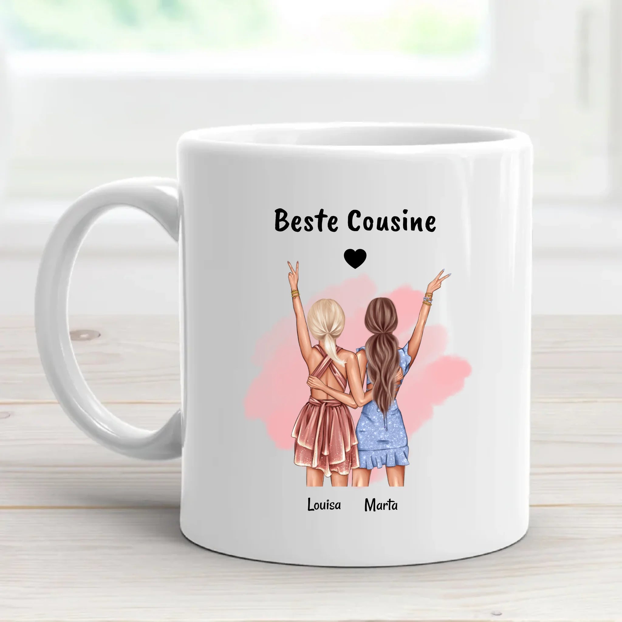 Beste Cousine Geschenk Tasse personalisiert - Cantty