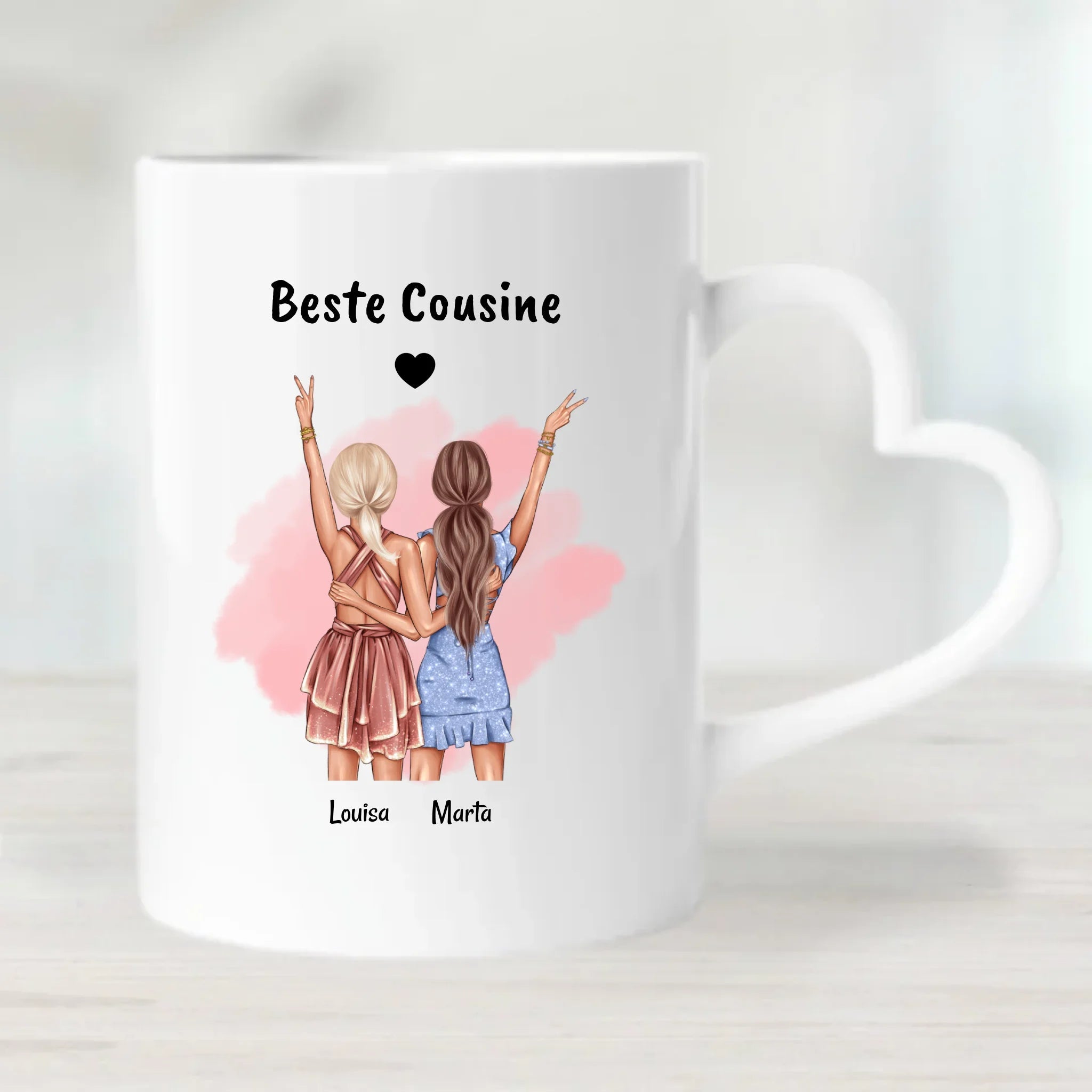 Beste Cousine Geschenk Tasse personalisiert - Cantty