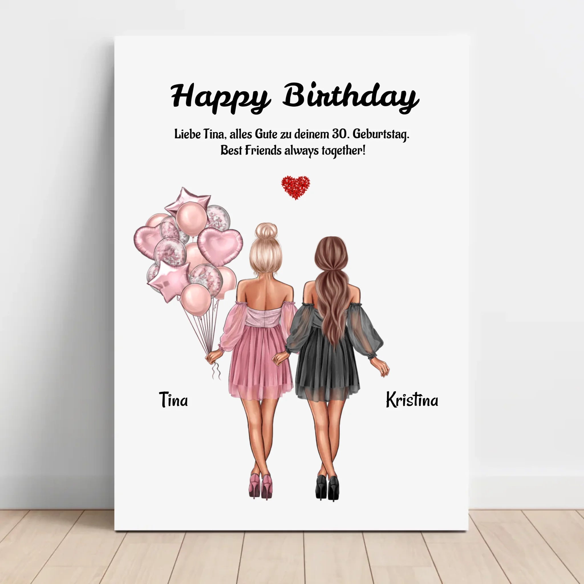 Beste Freundin Besties Leinwandbild Geburtstagsgeschenk - Cantty