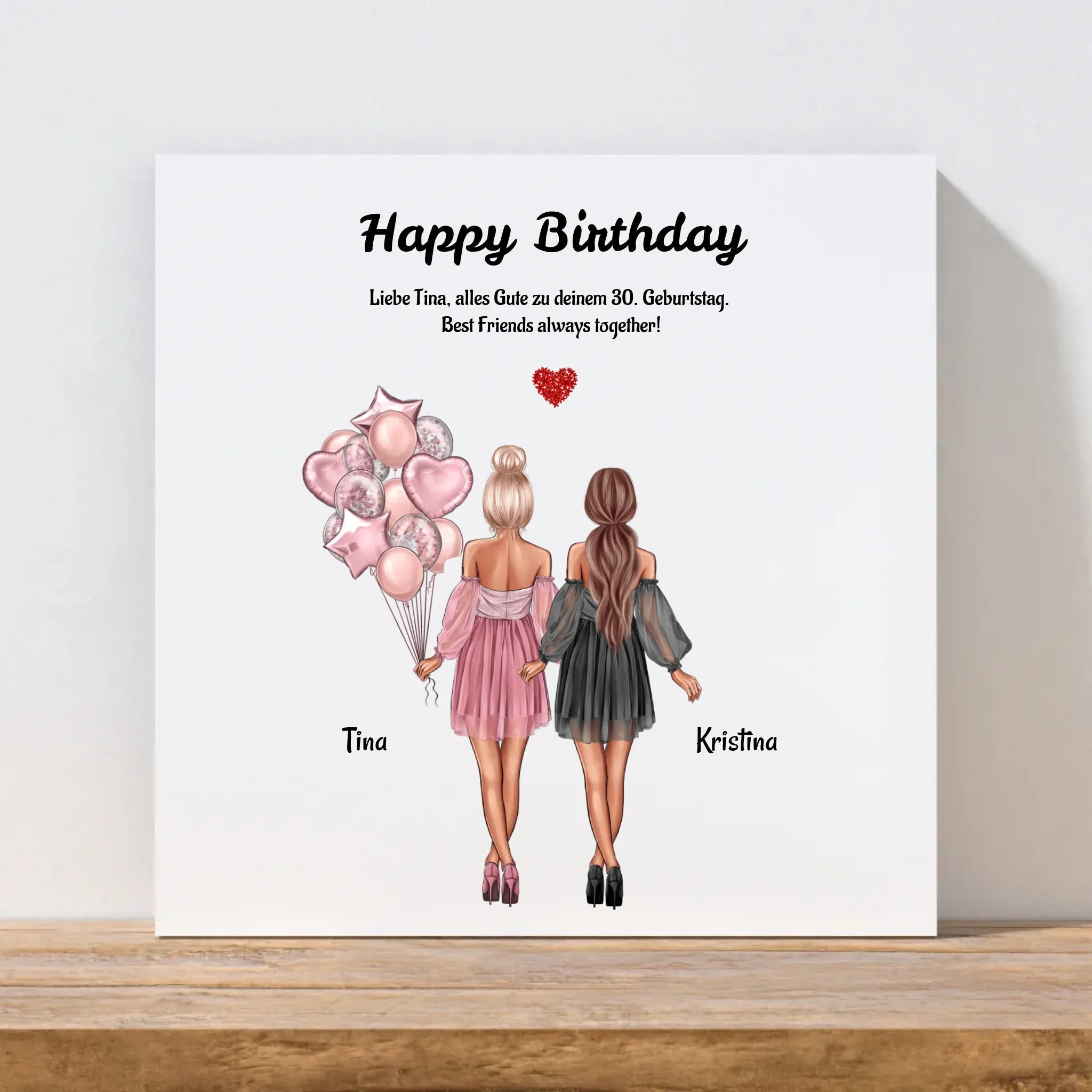 Beste Freundin Besties Leinwandbild Geburtstagsgeschenk - Cantty