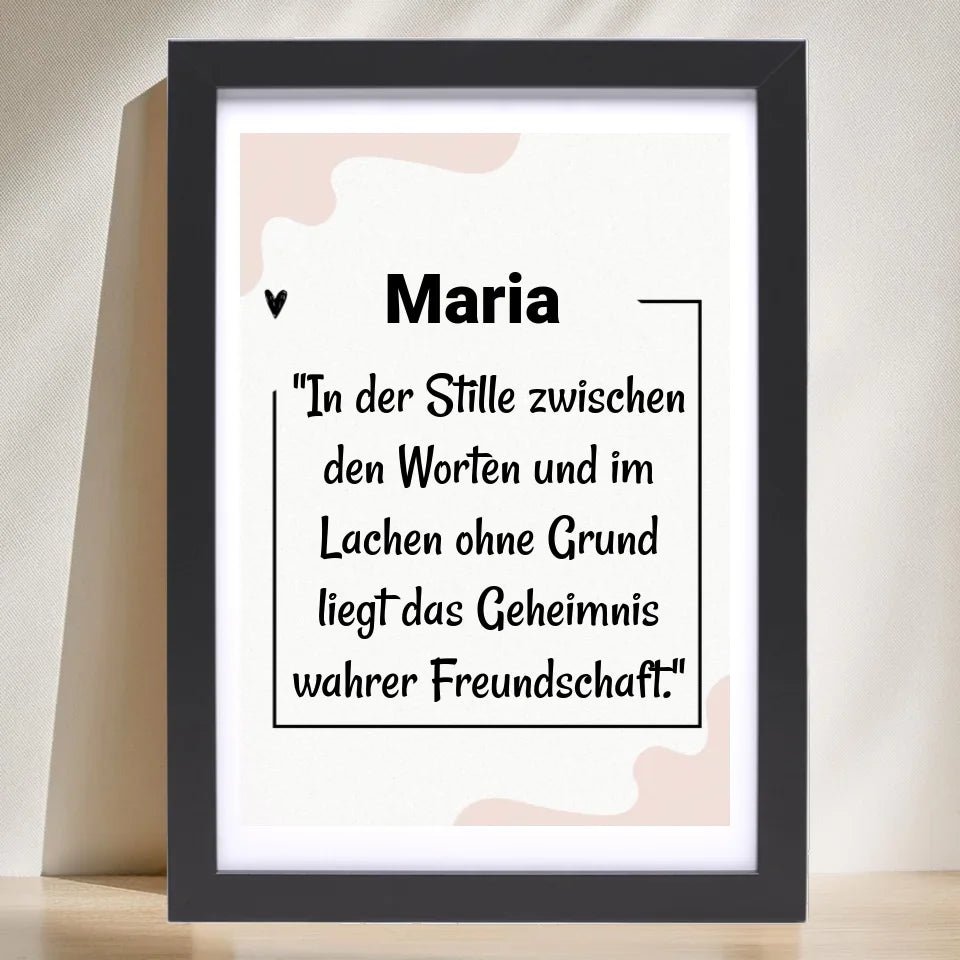 Beste Freundin Definition Poster Geschenk personalisiert - Cantty