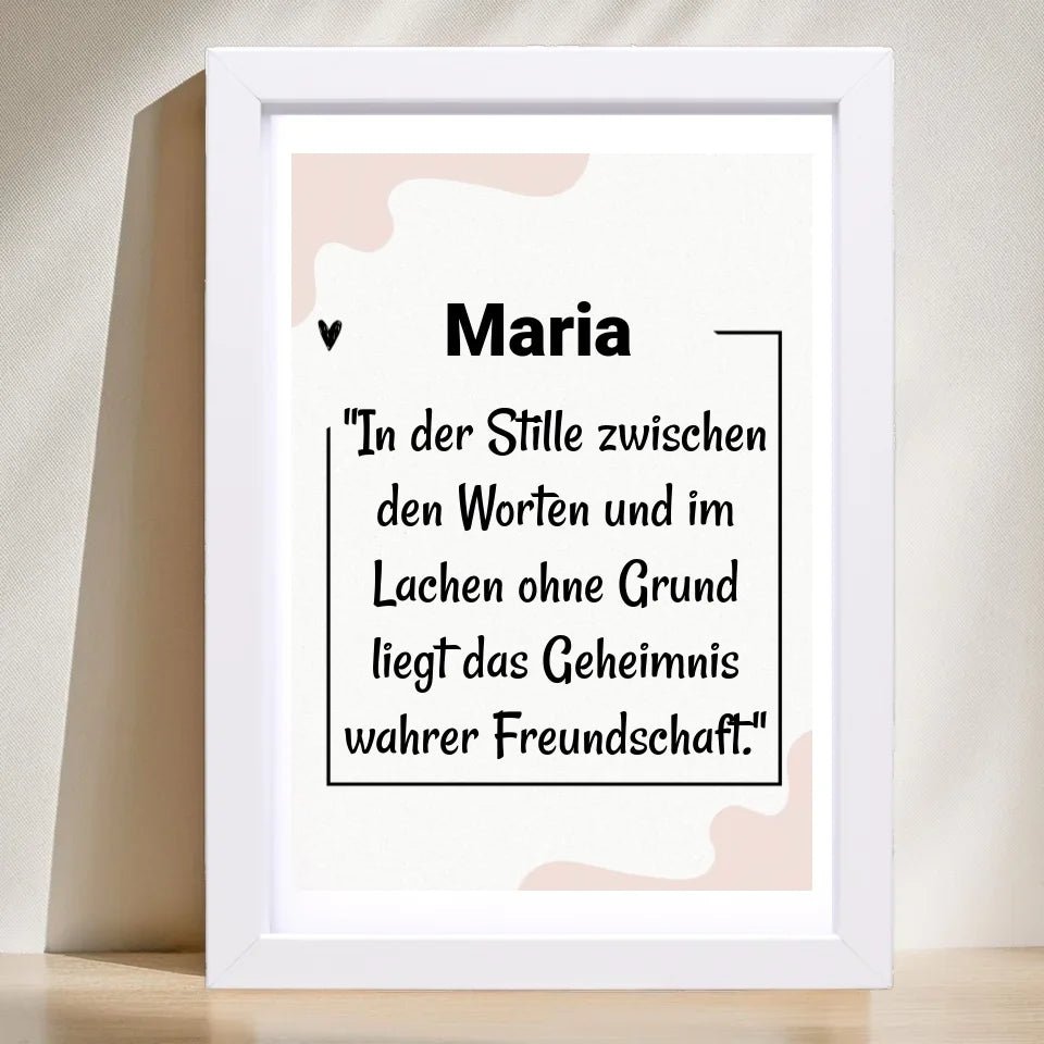Beste Freundin Definition Poster Geschenk personalisiert - Cantty