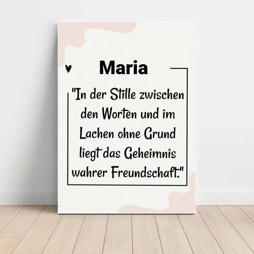 Beste Freundin Definition Poster Geschenk personalisiert - Cantty