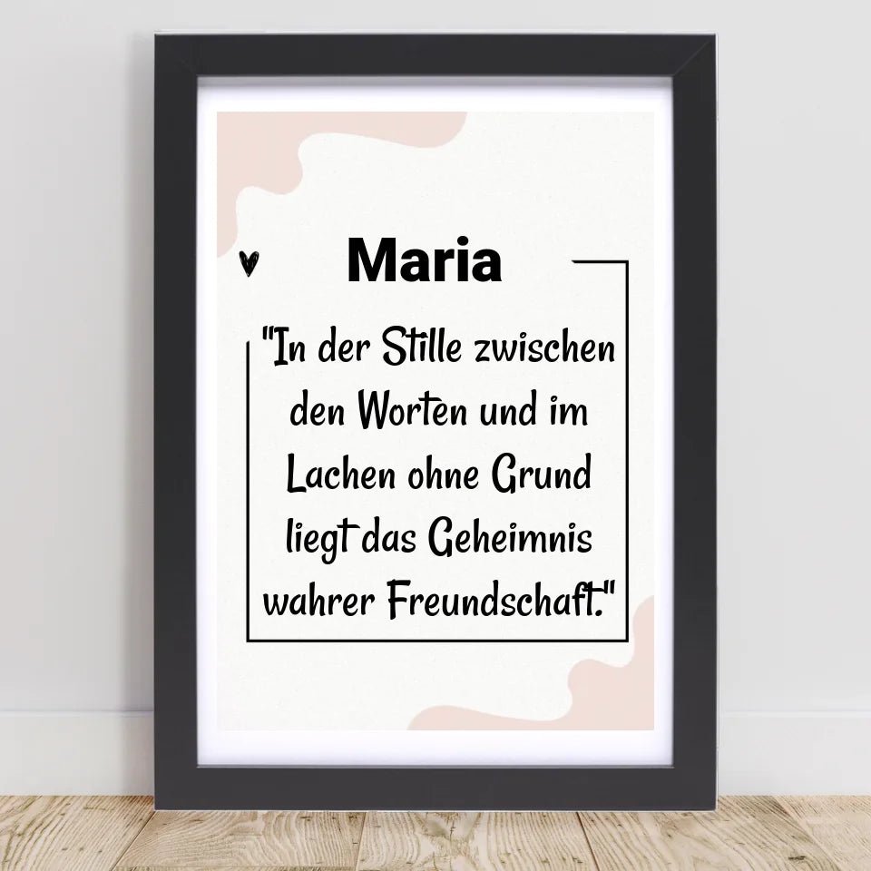 Beste Freundin Definition Poster Geschenk personalisiert - Cantty