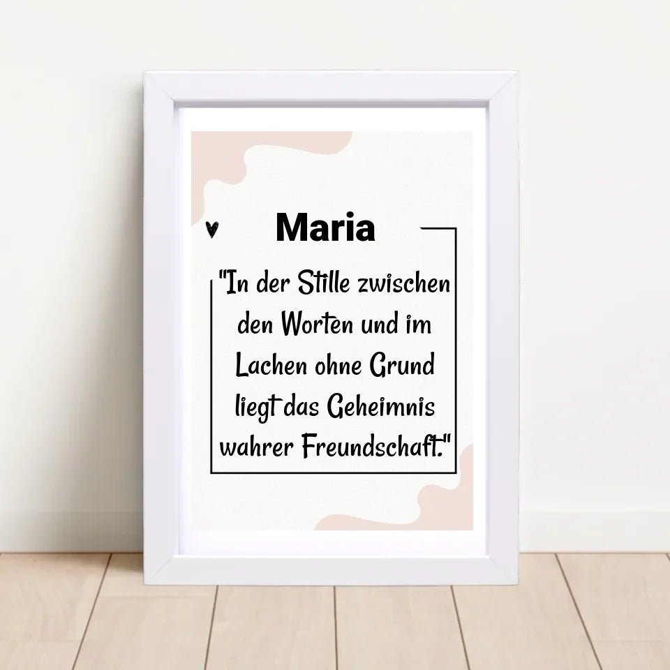 Beste Freundin Definition Poster Geschenk personalisiert - Cantty
