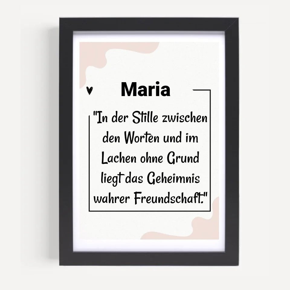 Beste Freundin Definition Poster Geschenk personalisiert - Cantty