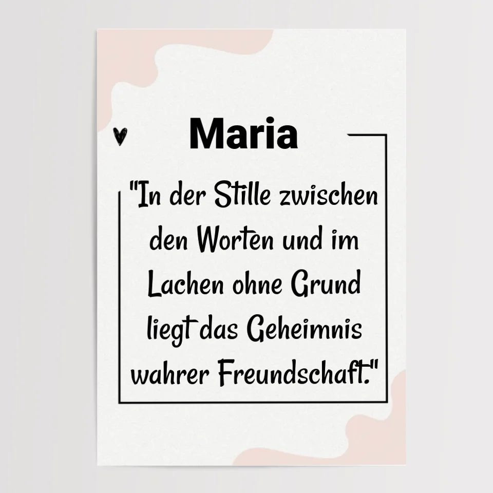 Beste Freundin Definition Poster Geschenk personalisiert - Cantty