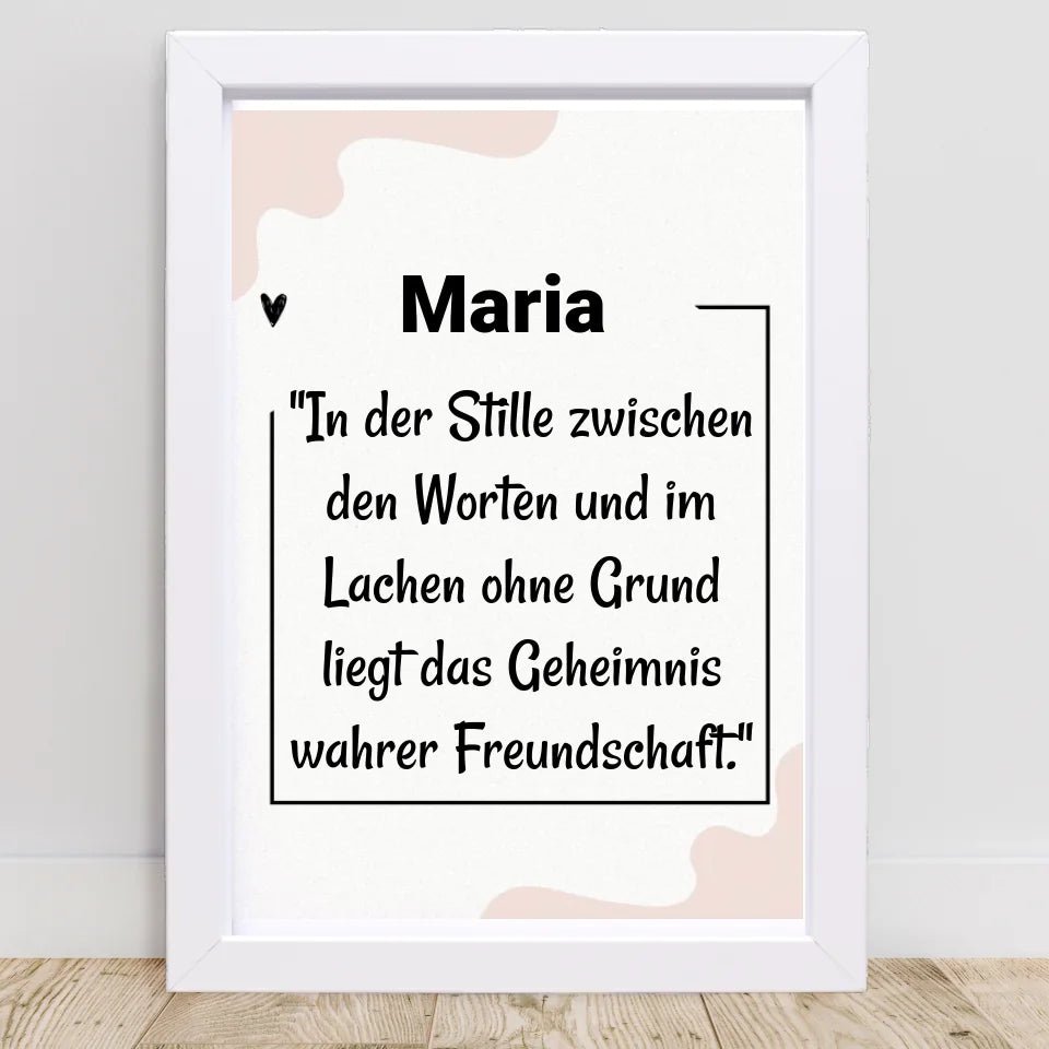 Beste Freundin Definition Poster Geschenk personalisiert - Cantty