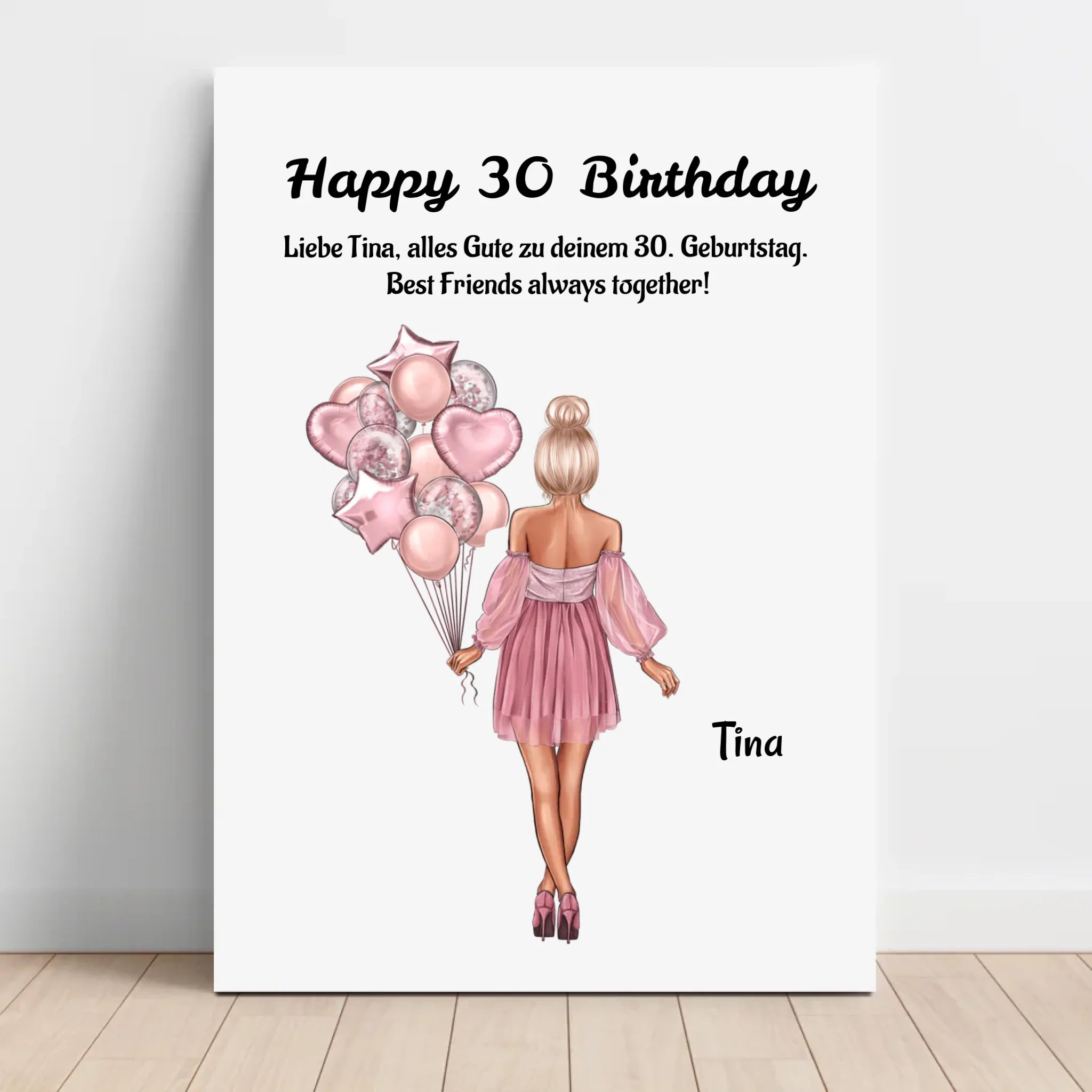 Beste Freundin Geburtstagsgeschenk Leinwandbild - Cantty