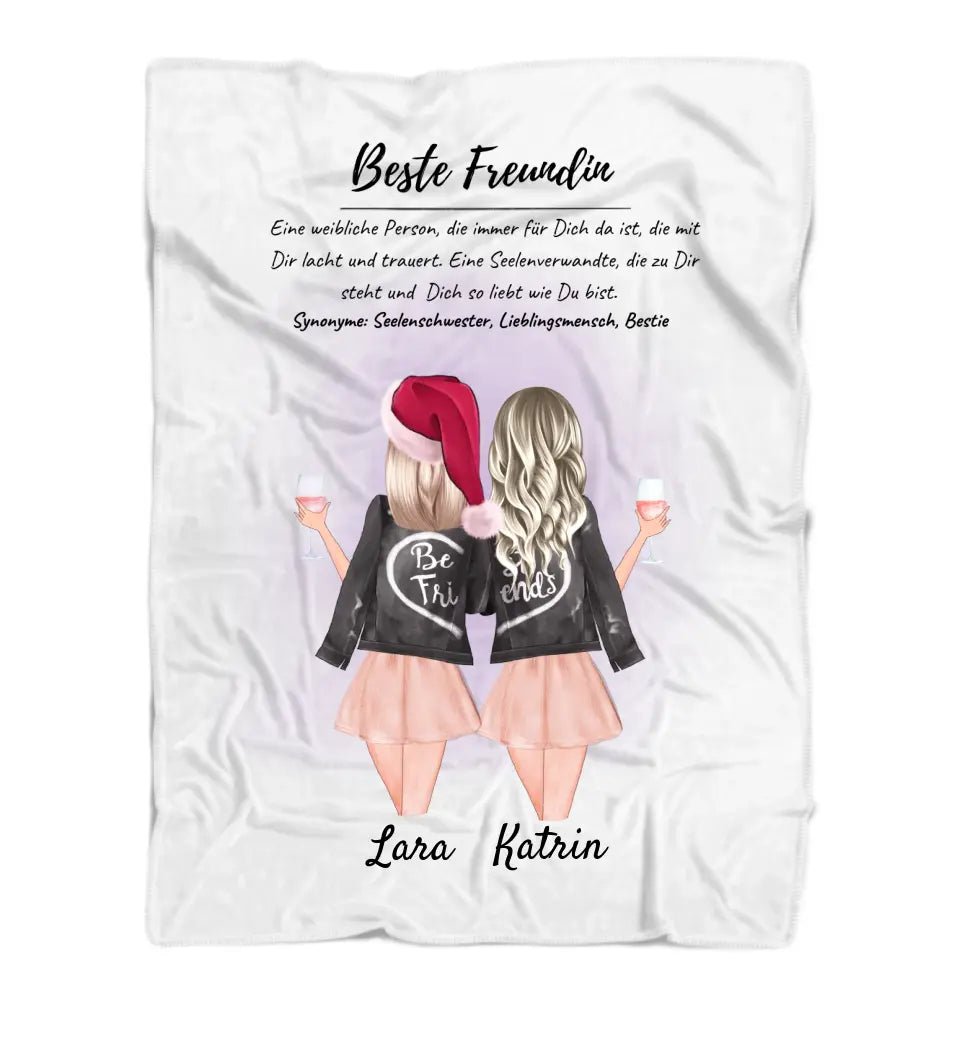 Beste Freundin Geschenk personalisierte Decke - Cantty