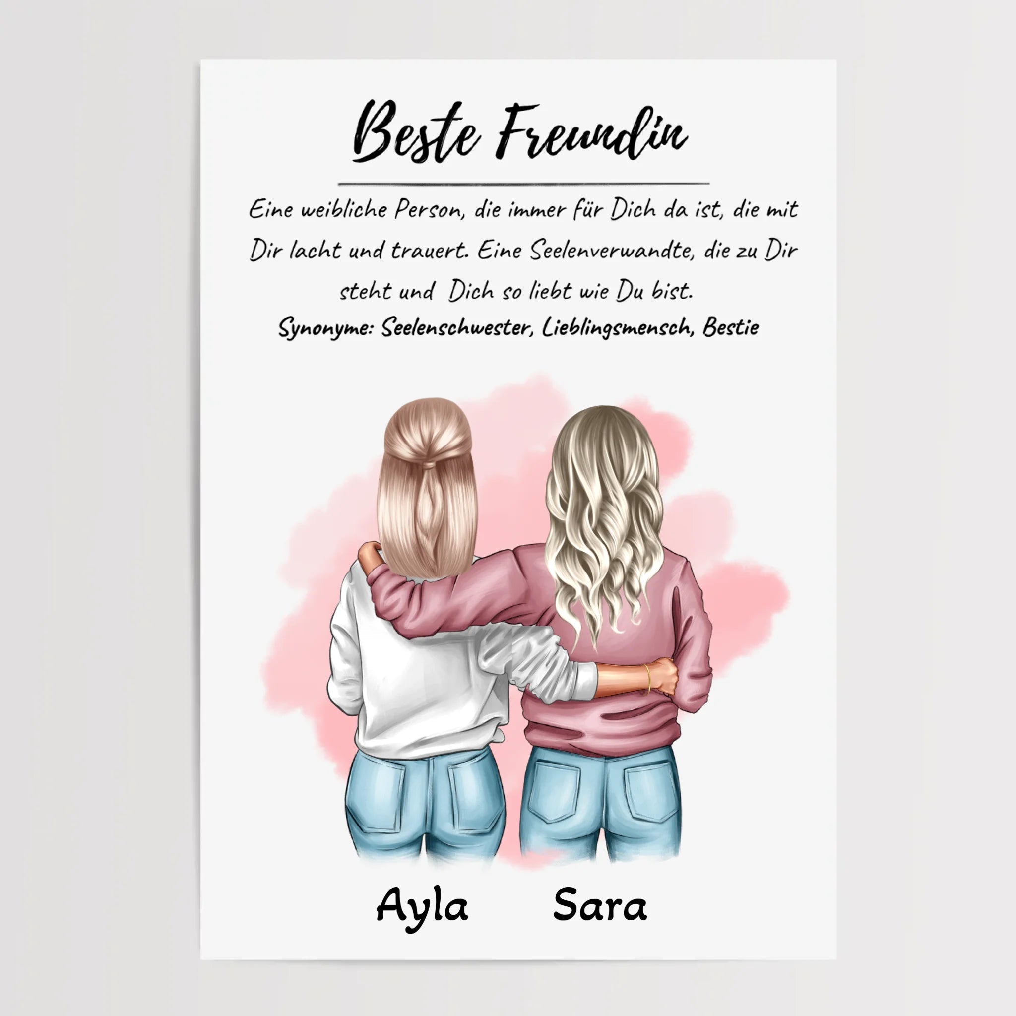 Beste Freundin Geschenk zum herunterladen und ausdrucken - Cantty