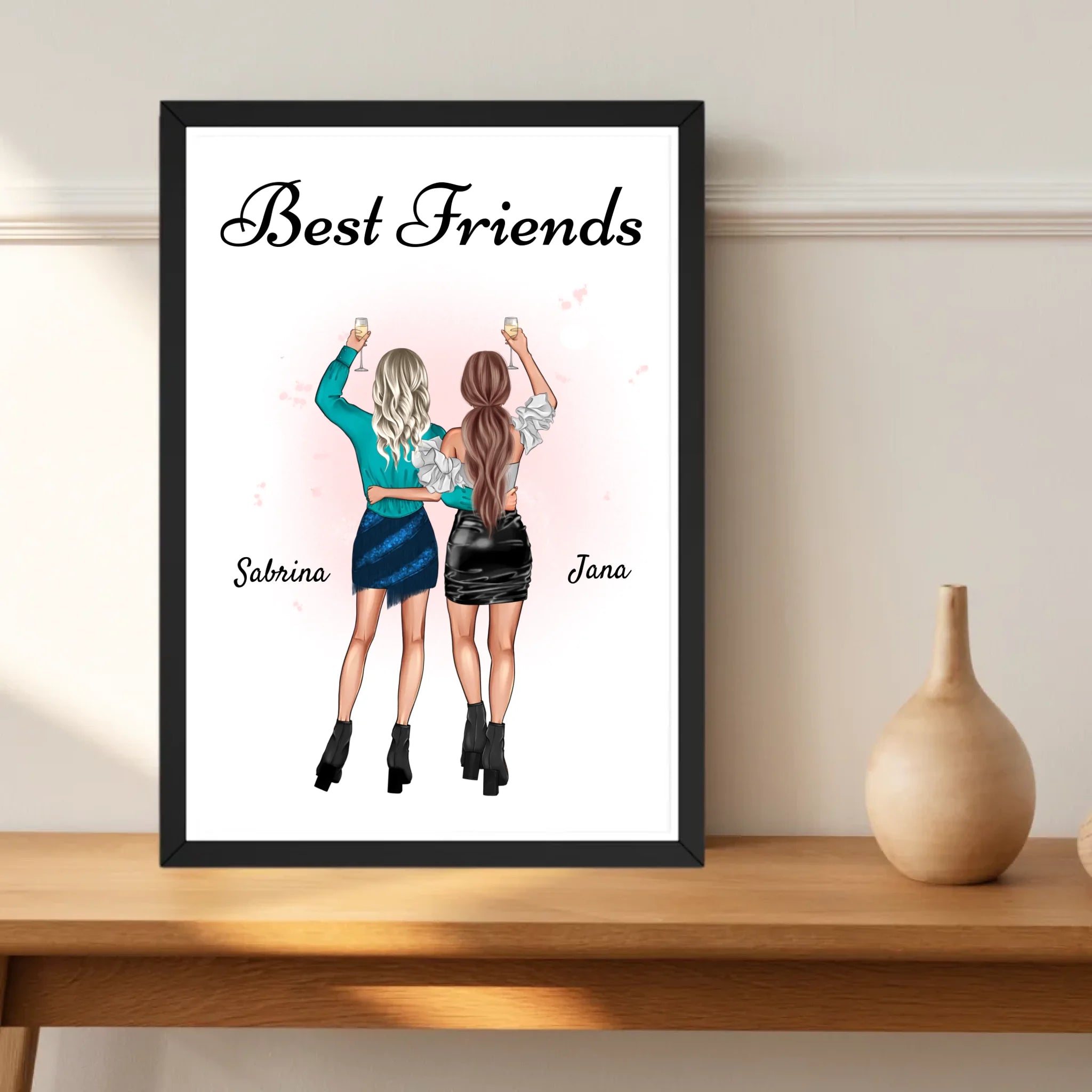 Beste Freundin Poster Geschenk personalisiert - Cantty