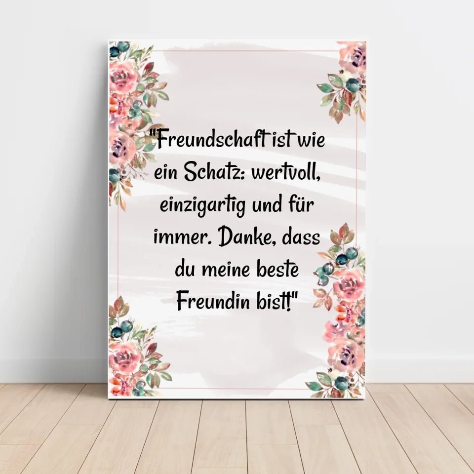 Beste Freundin Spruch Poster Geschenk selber gestalten - Cantty