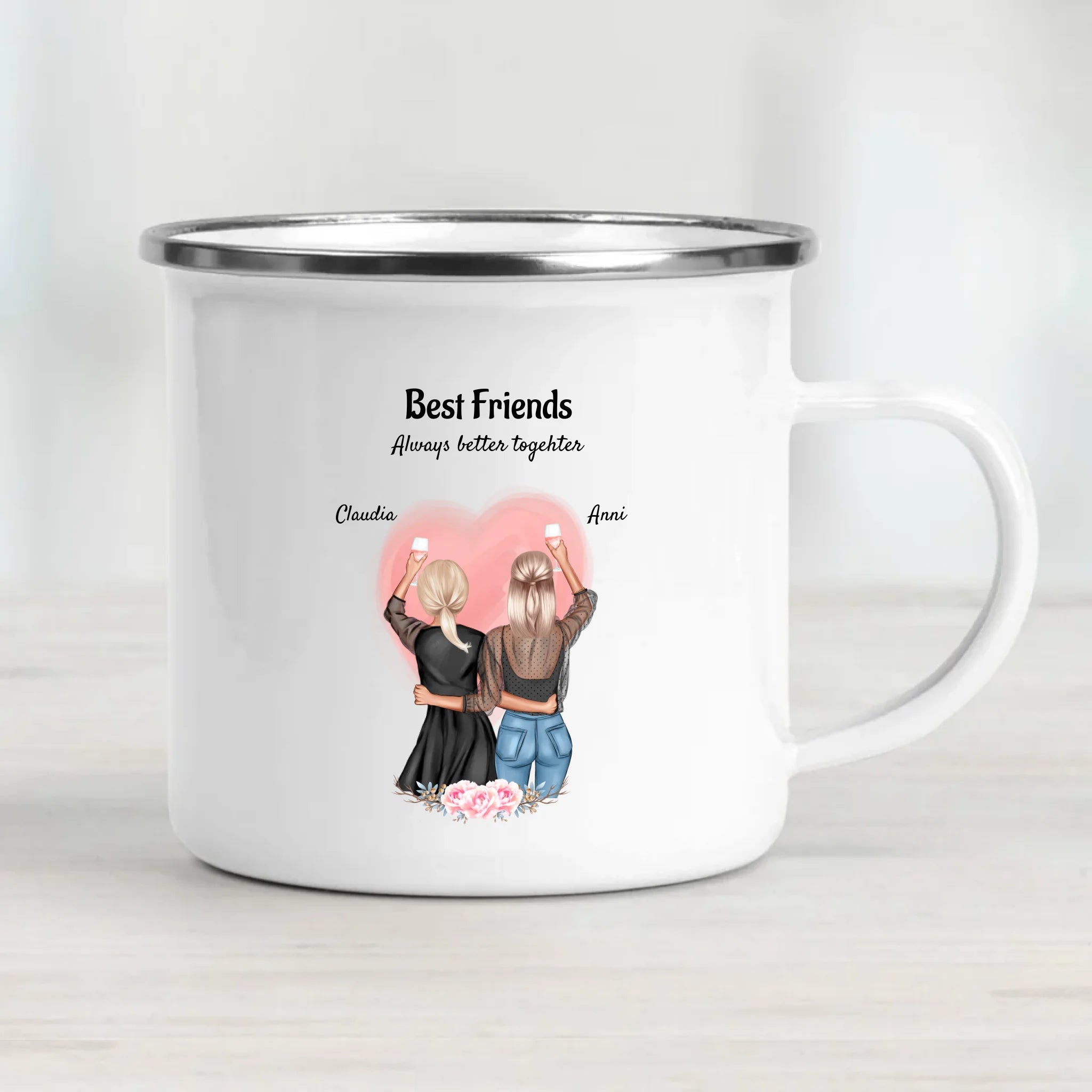 Beste Freundin Tasse Geschenk für 2 Personen - Cantty