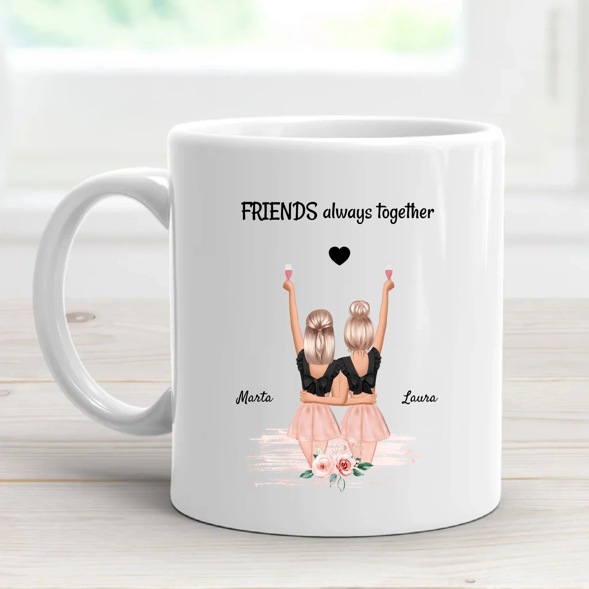 Beste Freundinnen Tasse personalisiert - Cantty