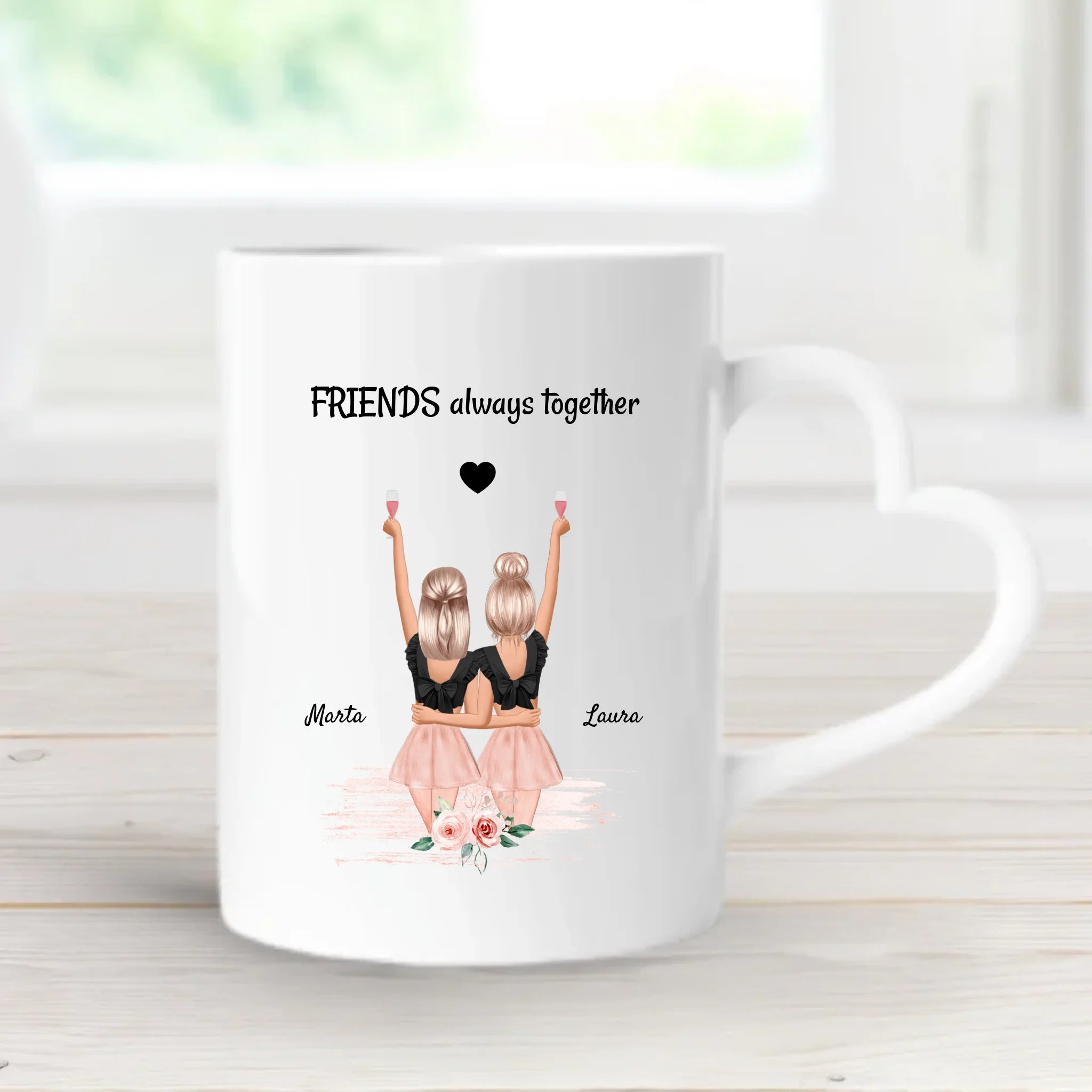 Beste Freundinnen Tasse personalisiert - Cantty