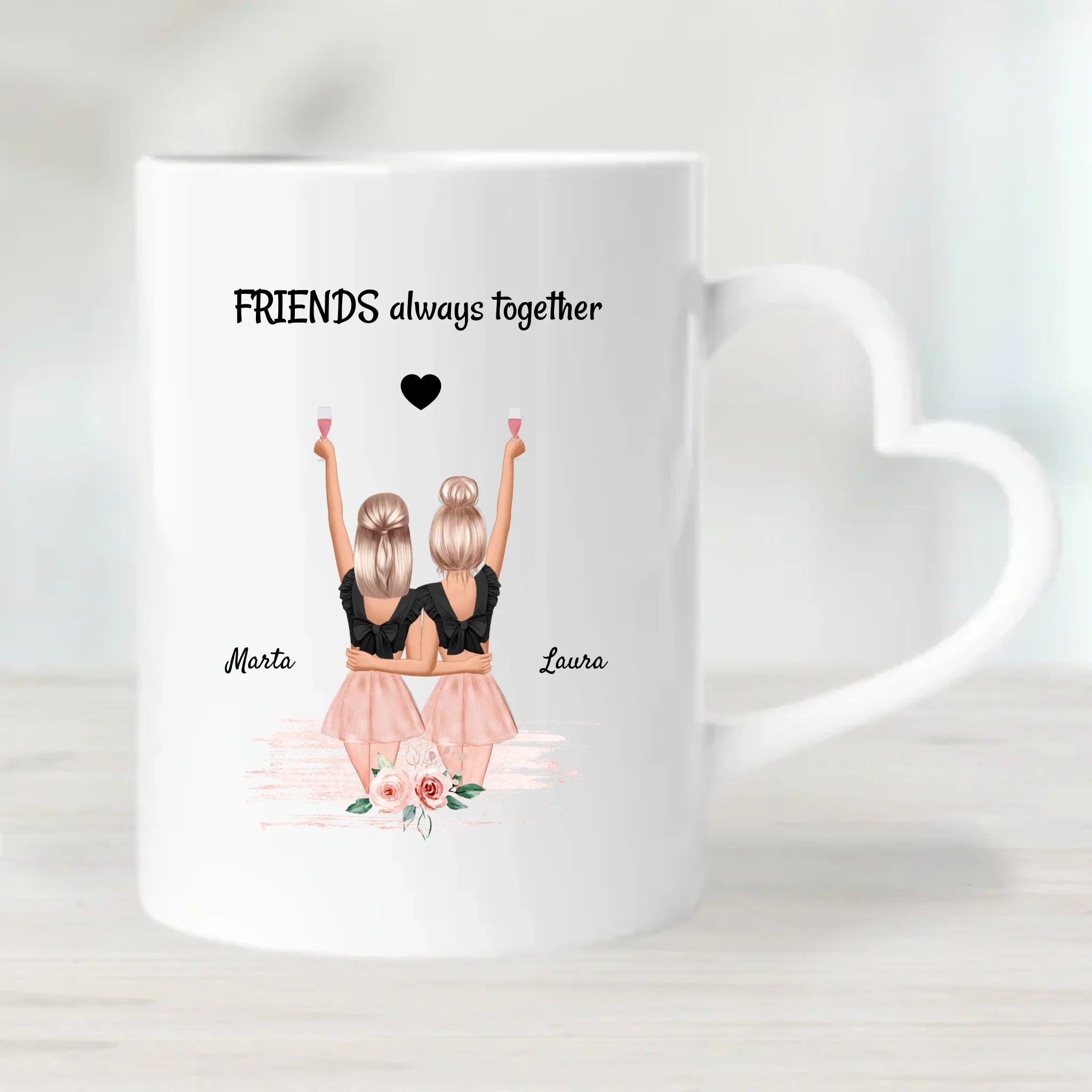 Beste Freundinnen Tasse personalisiert - Cantty