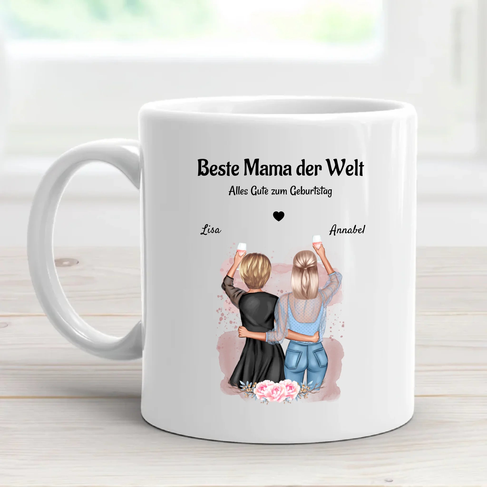 Beste Mama der Welt Geschenk Tasse personalisiert - Cantty