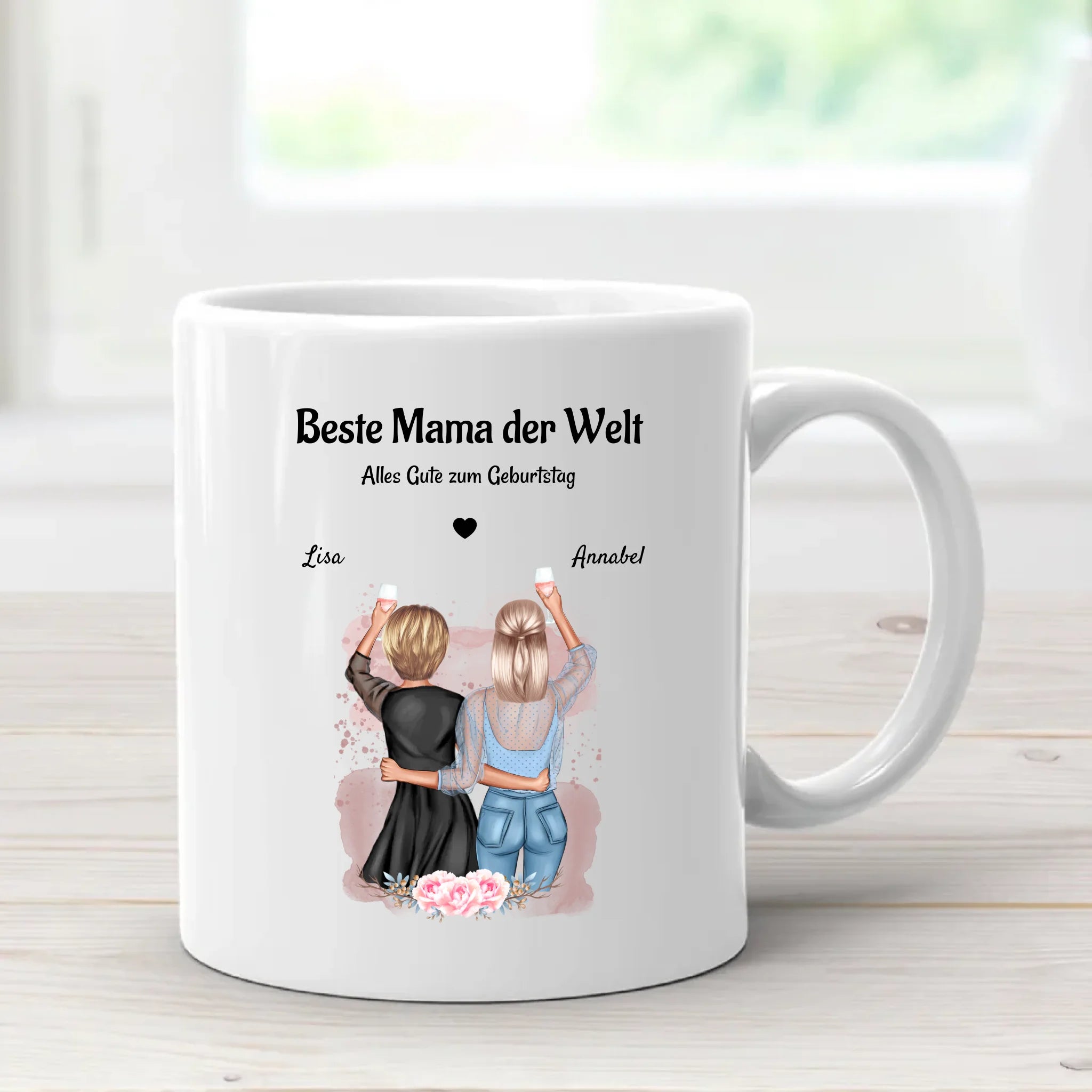 Beste Mama der Welt Geschenk Tasse personalisiert - Cantty