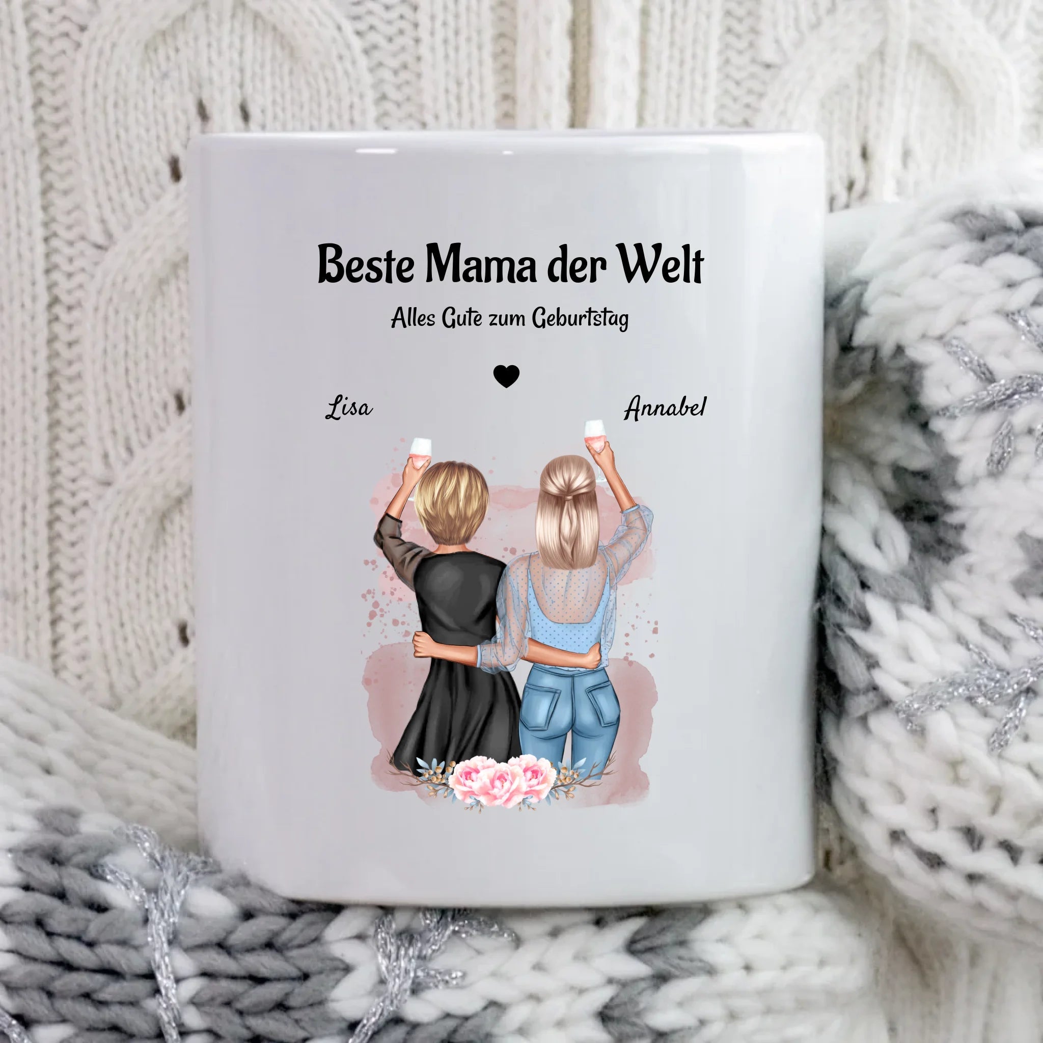 Beste Mama der Welt Geschenk Tasse personalisiert - Cantty