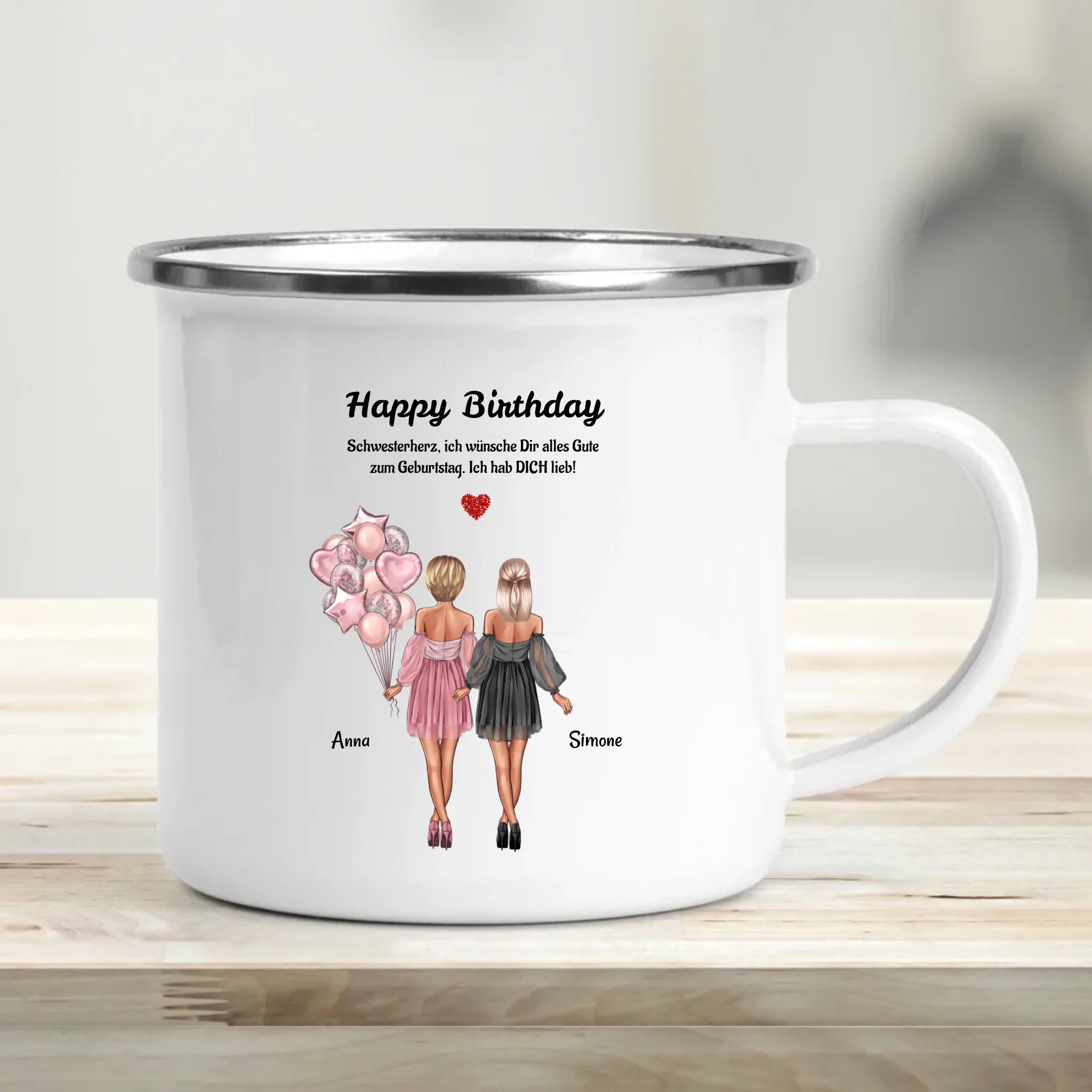 Beste Schwester Geschenk Tasse personalisiert - Cantty