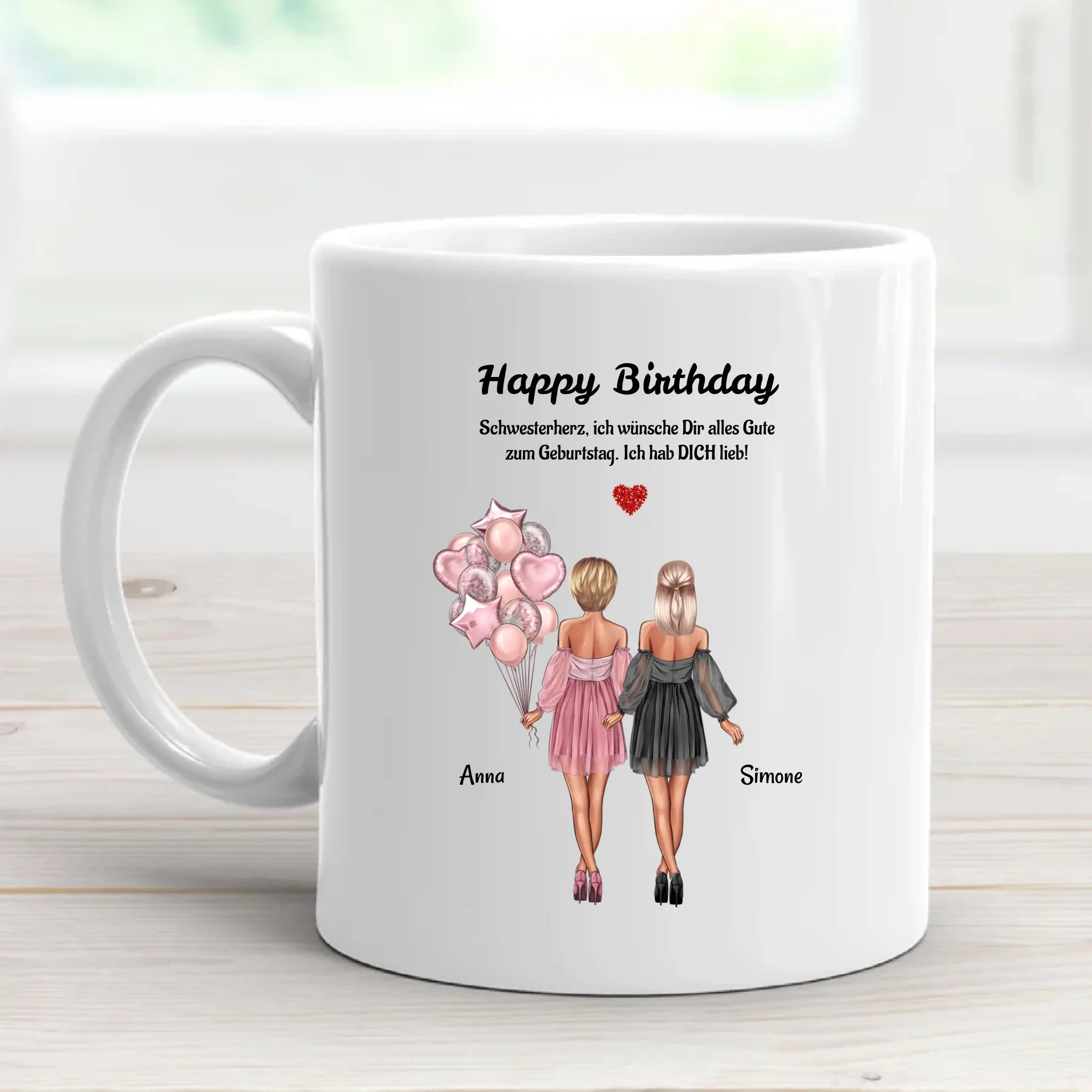 Beste Schwester Geschenk Tasse personalisiert - Cantty