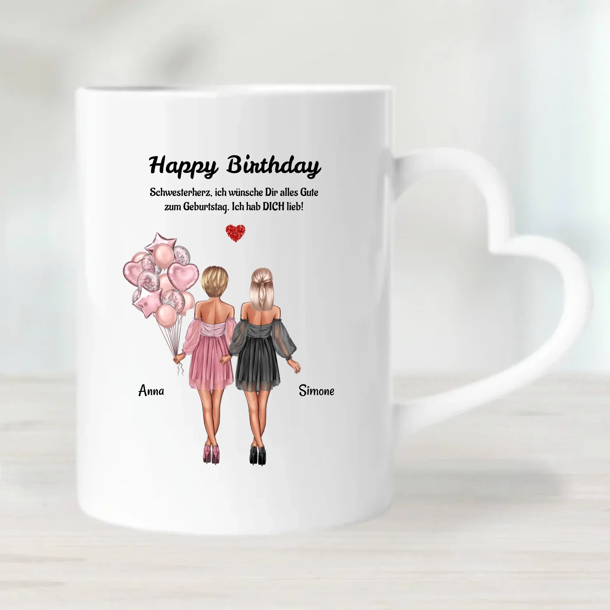 Beste Schwester Geschenk Tasse personalisiert - Cantty