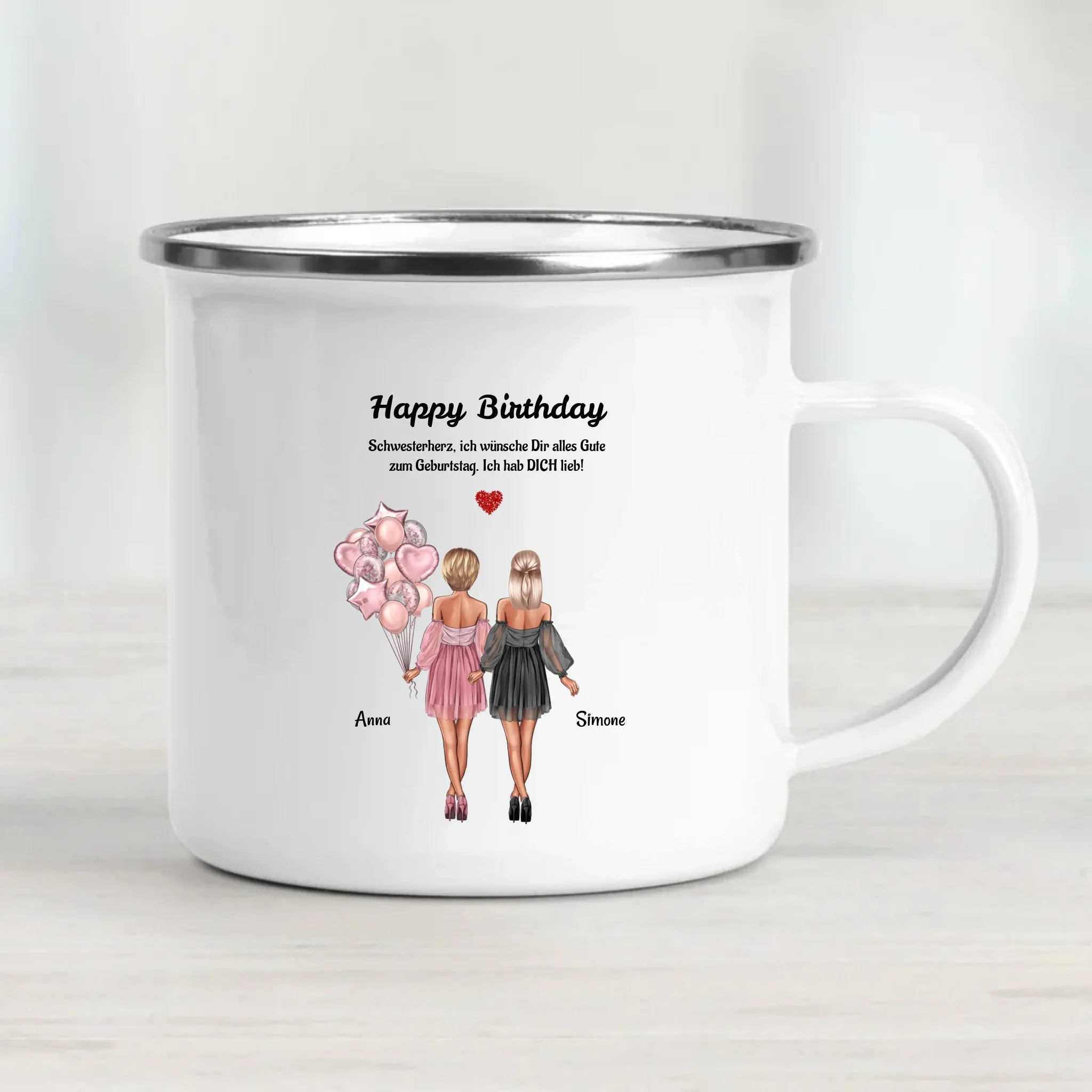 Beste Schwester Geschenk Tasse personalisiert - Cantty