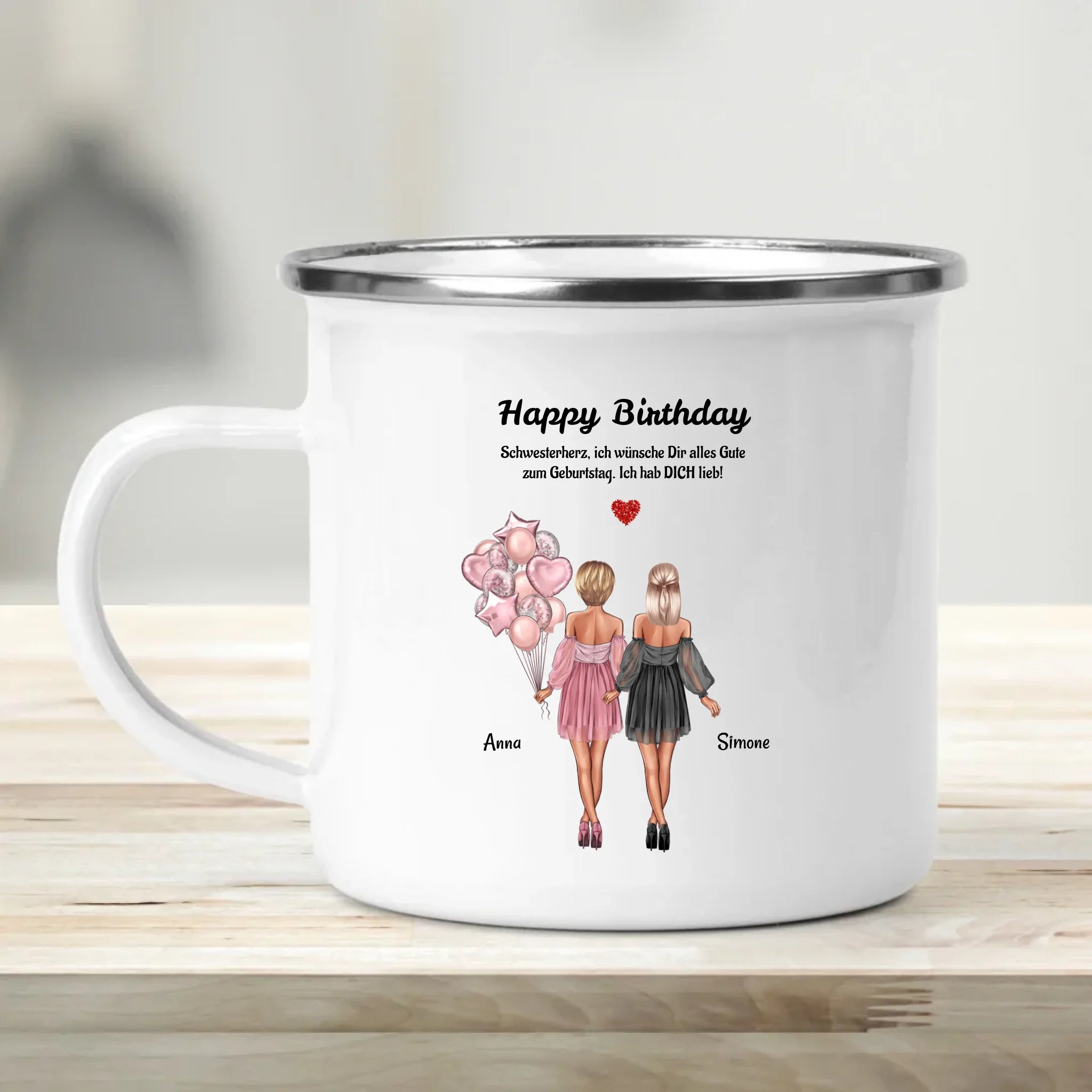 Beste Schwester Geschenk Tasse personalisiert - Cantty